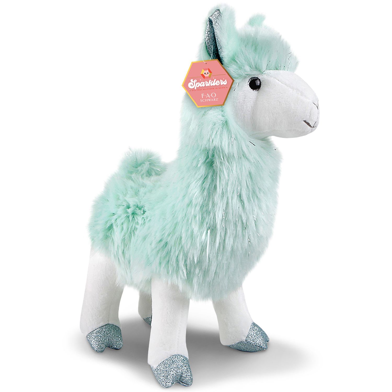 Lama di peluche con pelliccia glitter 30,5 cm - FAO Schwarz