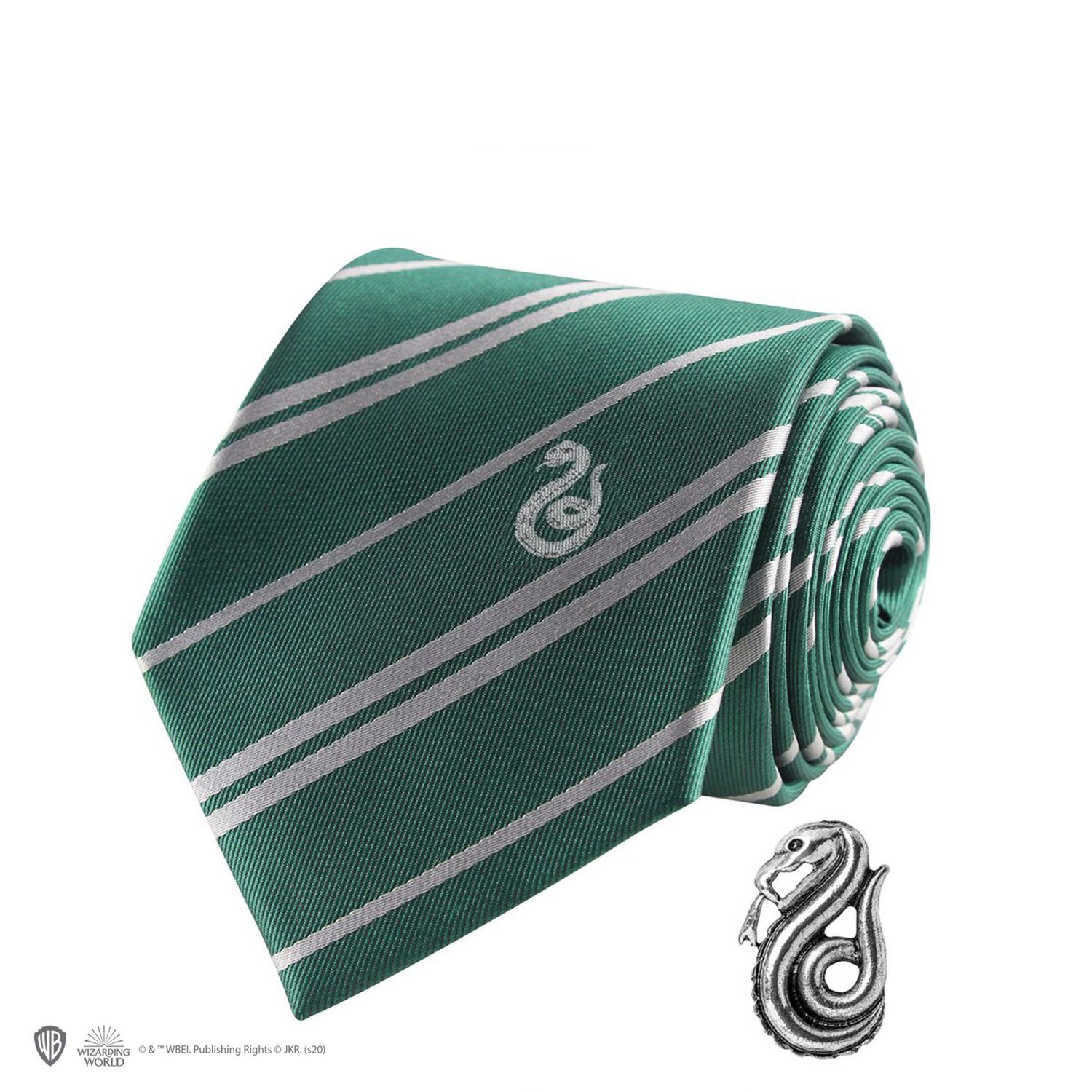 Cravatta deluxe Serpeverde con spilla - Harry Potter