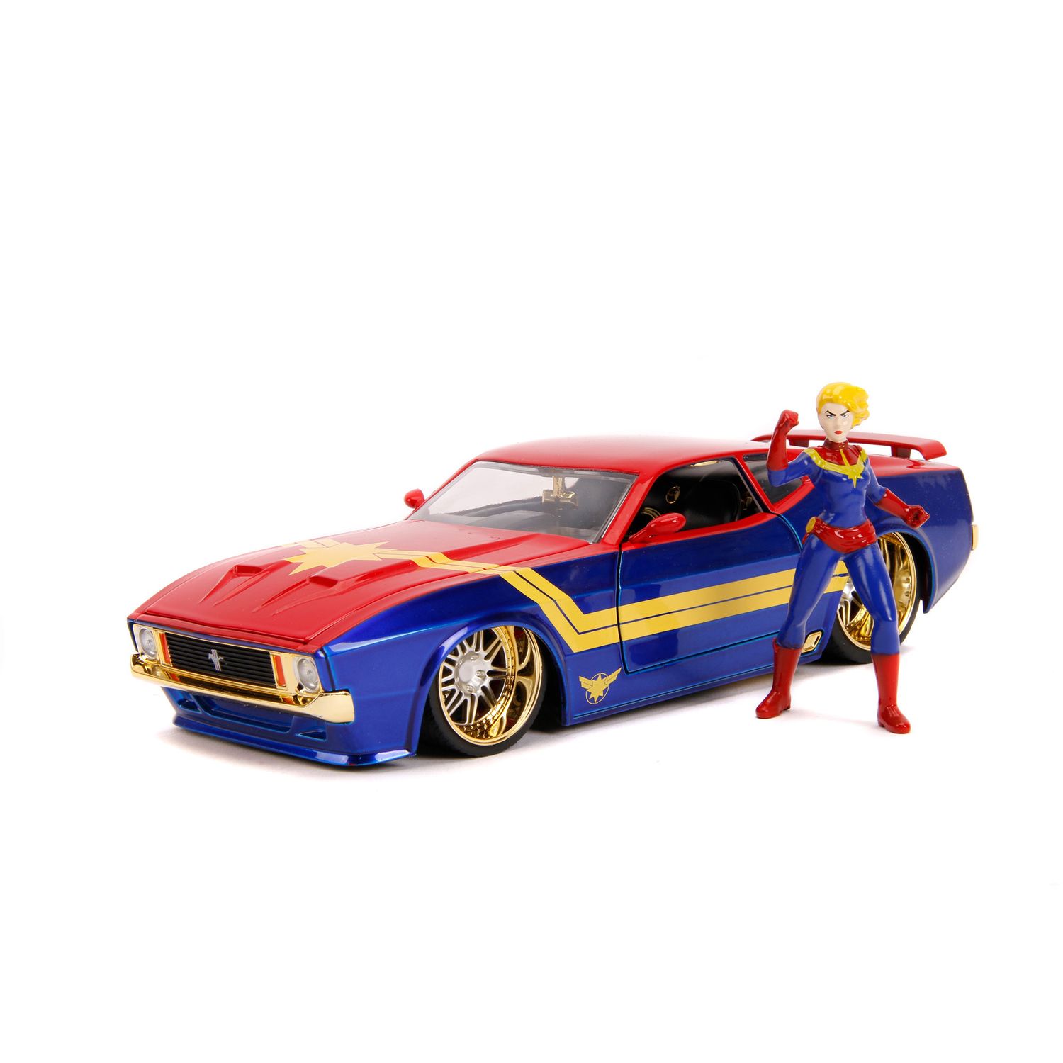 Ford Mustang 1973 Captain Marvel - Jada Toys, Marvel