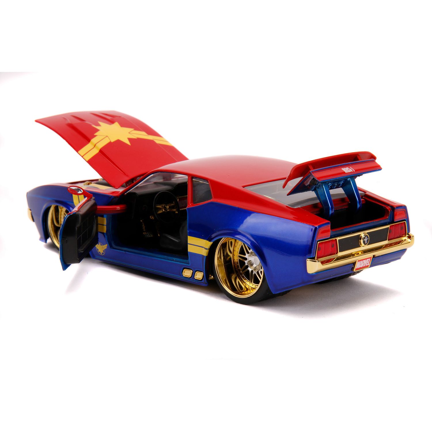 Ford Mustang 1973 Captain Marvel - Jada Toys, Marvel