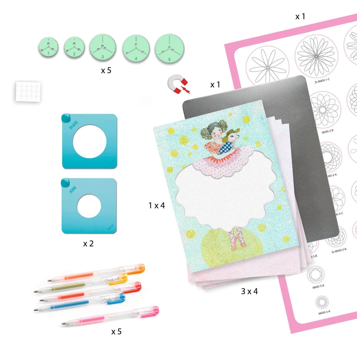 Kit creativo Spirals Dress patterns - Djeco