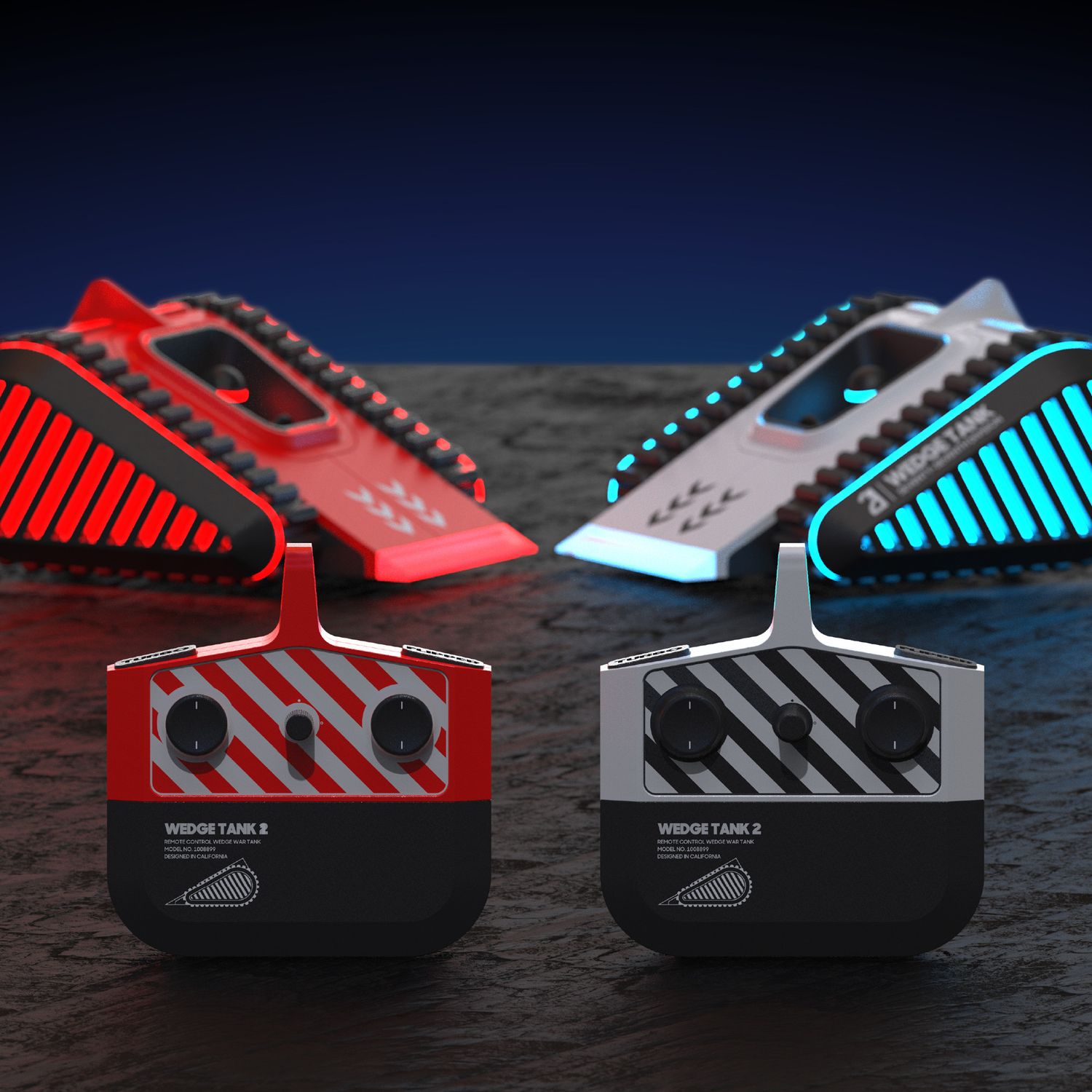 Set con 2 carri radiocomandati Battle Tracks - Sharper Image