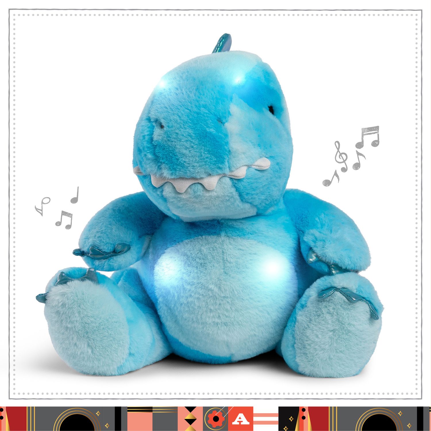 Dinosauro peluche con luci LED e suoni - FAO Schwarz