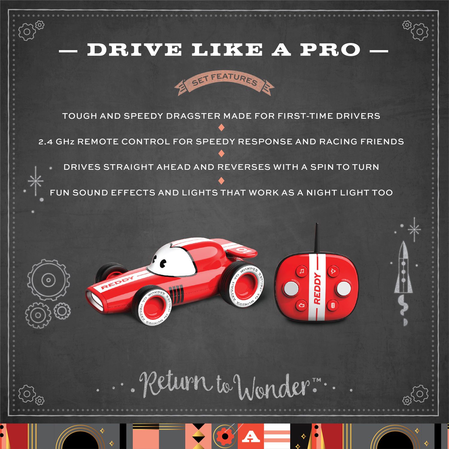 Macchinina radiocomandata Reddy Racer Dragster - FAO Schwarz