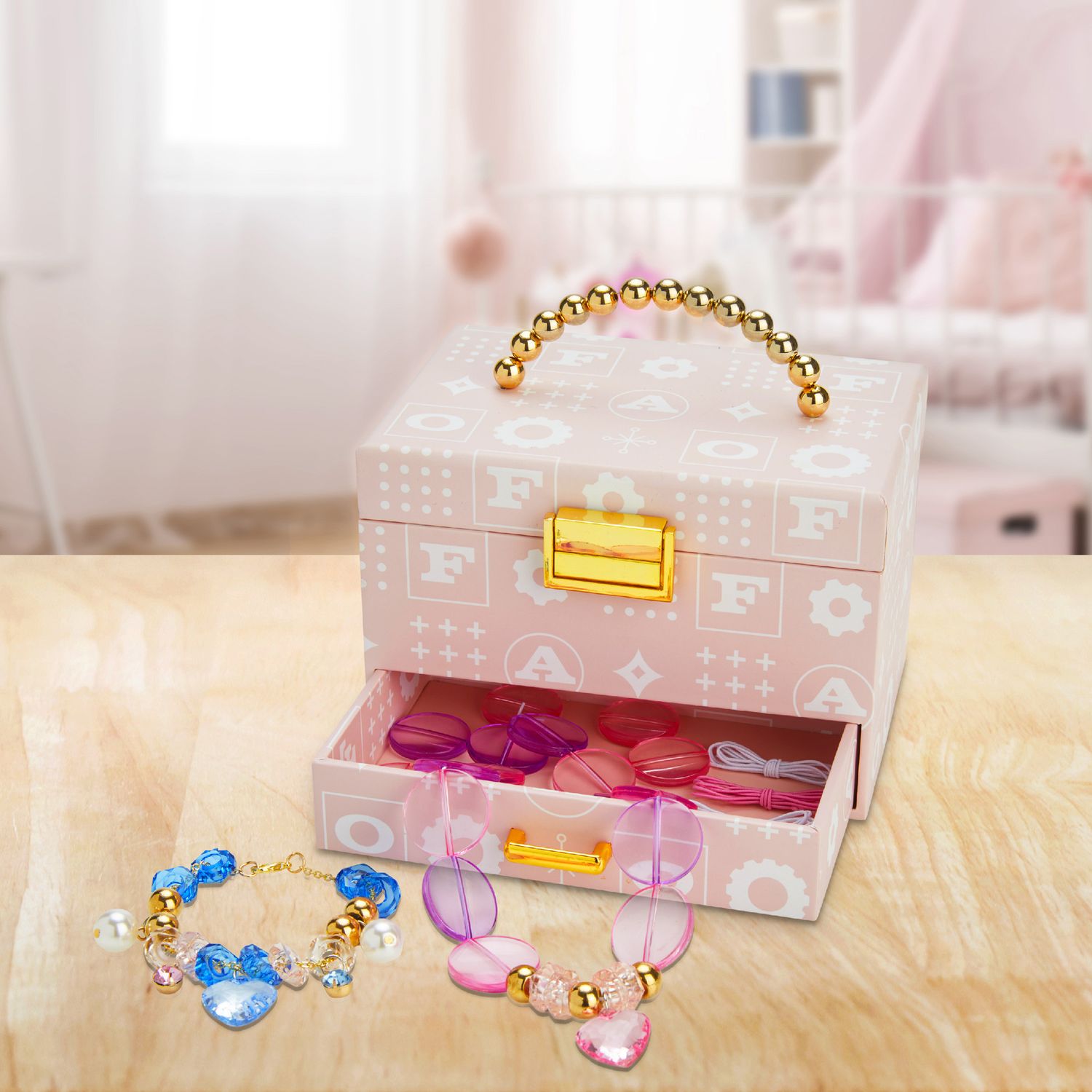 Scatola portagioie con kit gioielleria fai da te - FAO Schwarz