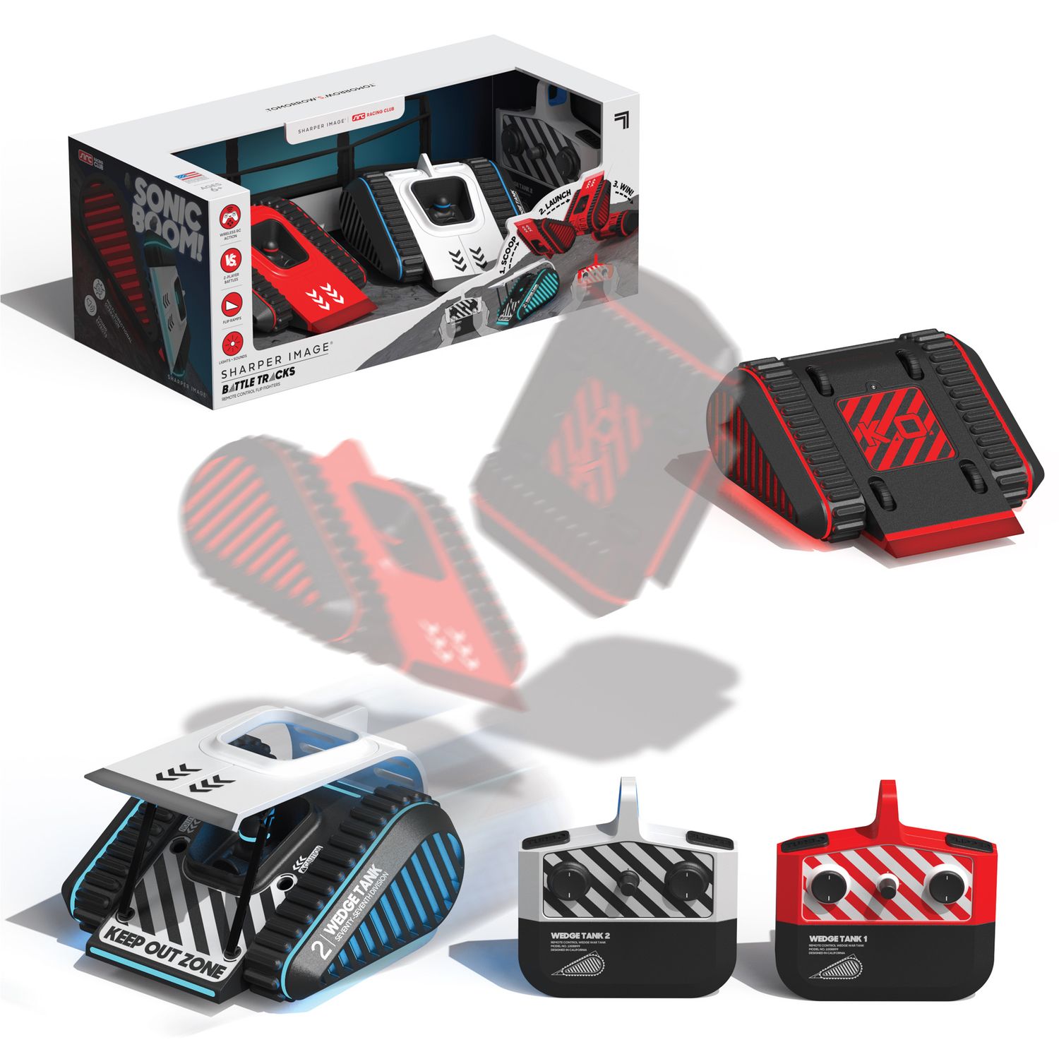 Set con 2 carri radiocomandati Battle Tracks - Sharper Image