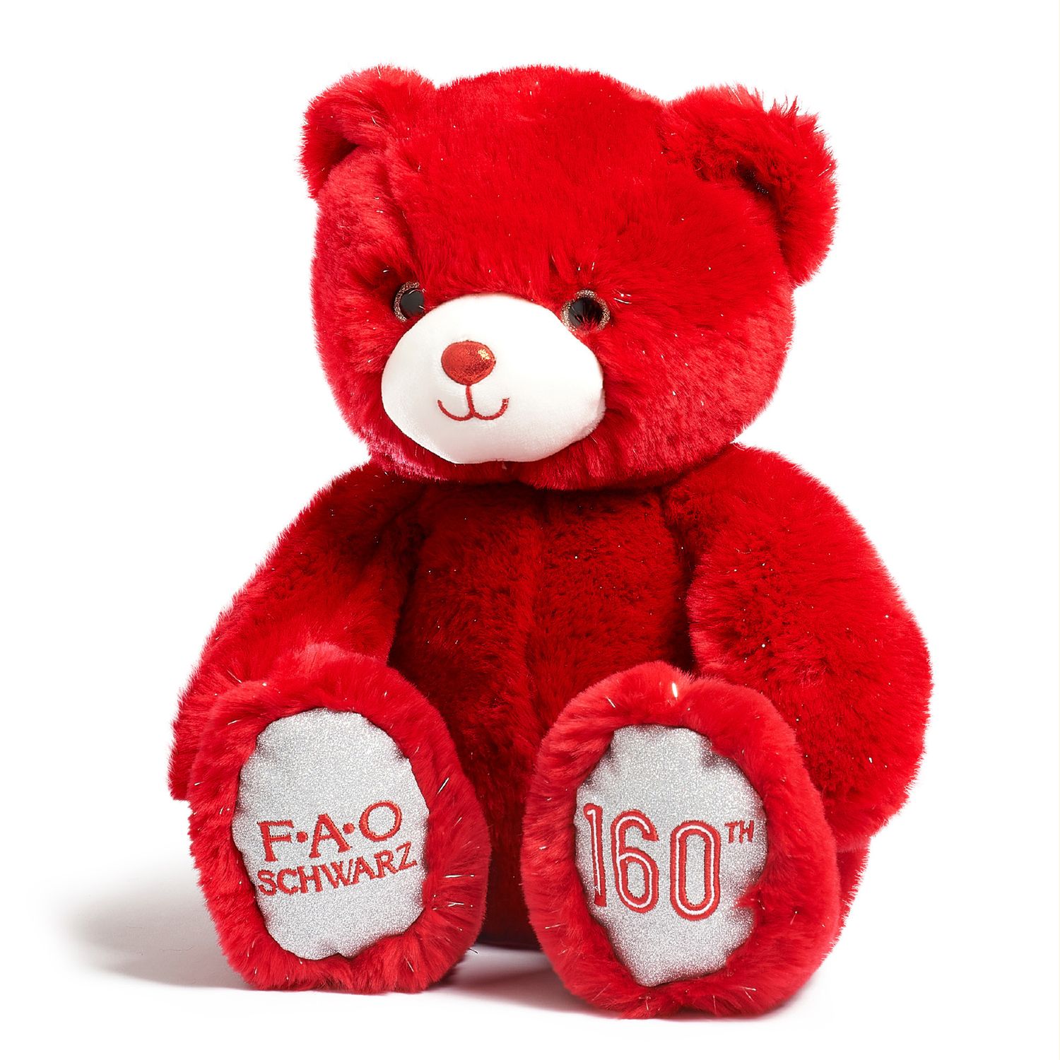 Orsetto rosso con glitter Anniversario 30 cm - FAO Schwarz
