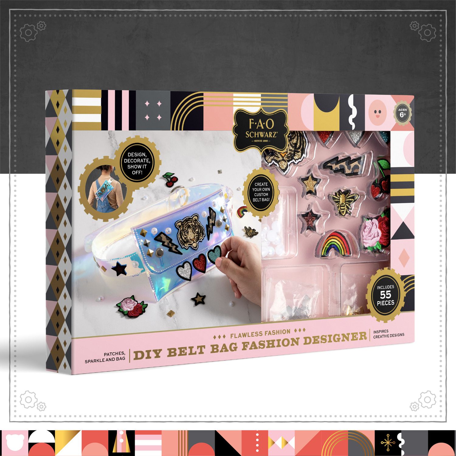 Borsa a tracolla decorabile fai da te - FAO Schwarz