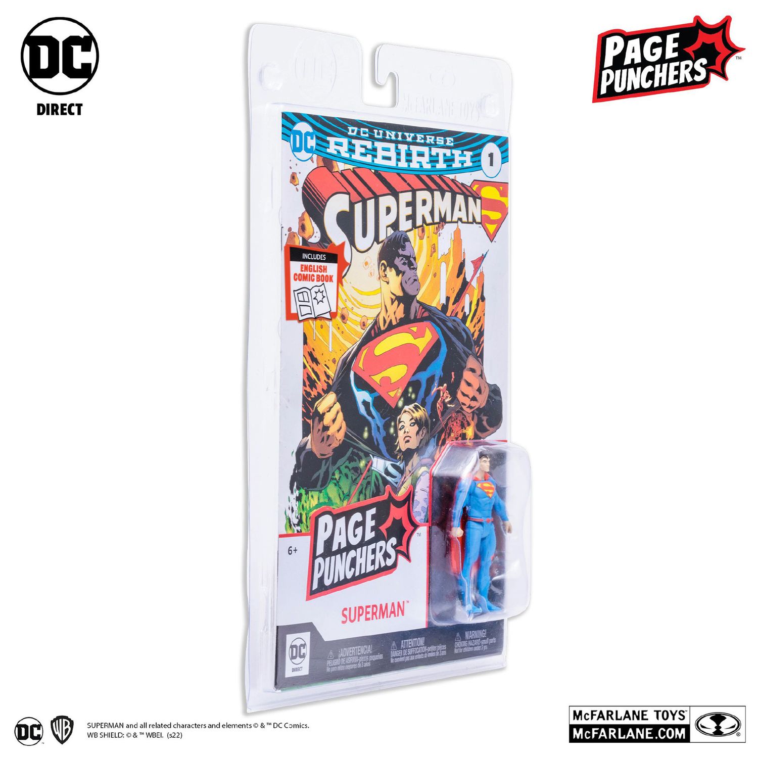 DC Page Punchers Superman + Fumetto 7,5 cm - DC Comics