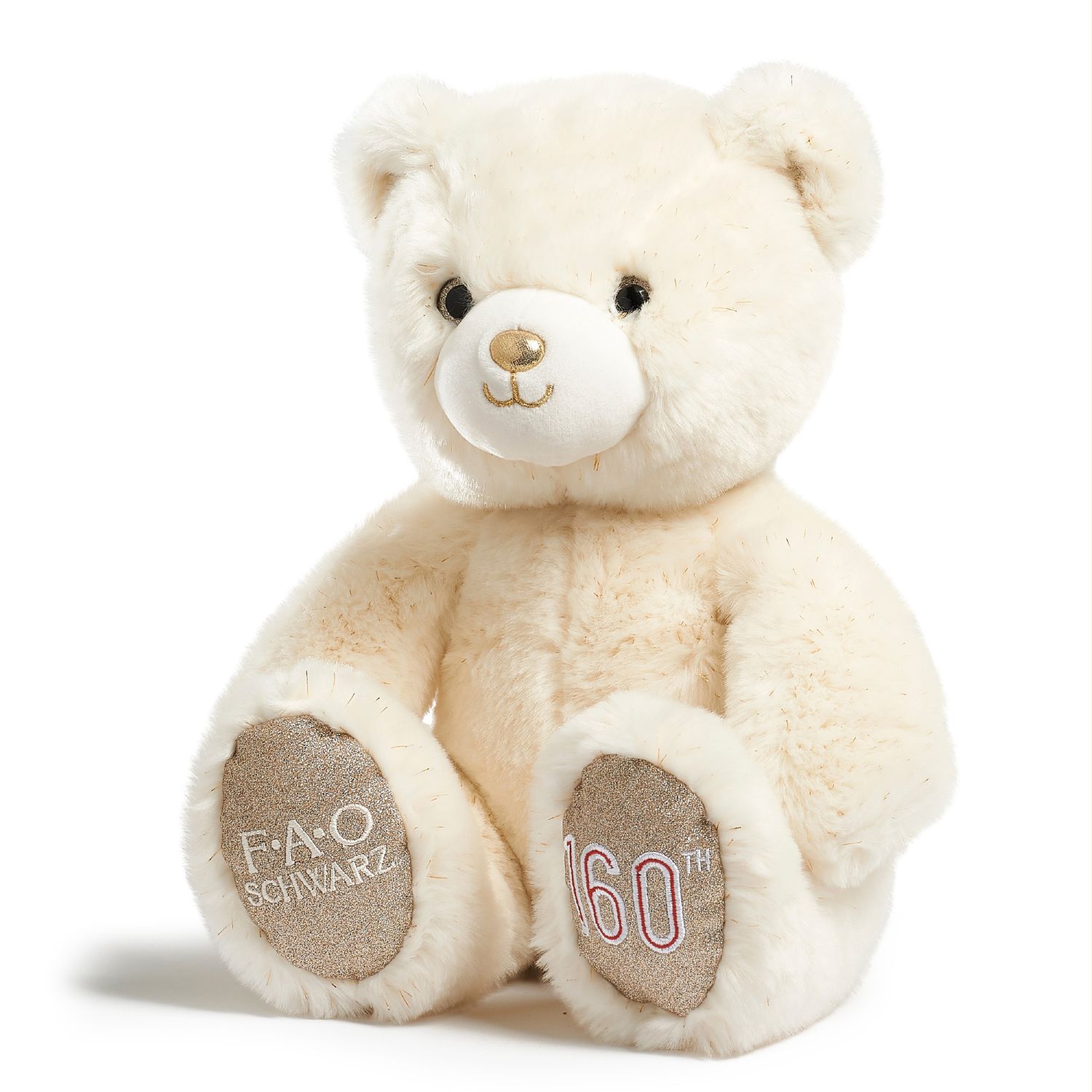Orsetto bianco con glitter Anniversario 30 cm - FAO Schwarz