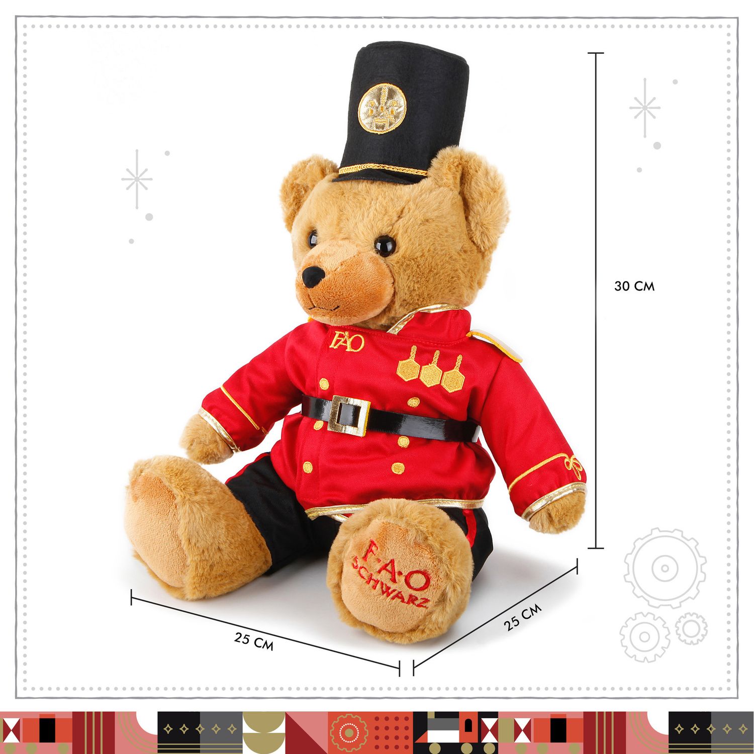 Orsetto soldato di peluche Anniversario 30 cm - FAO Schwarz