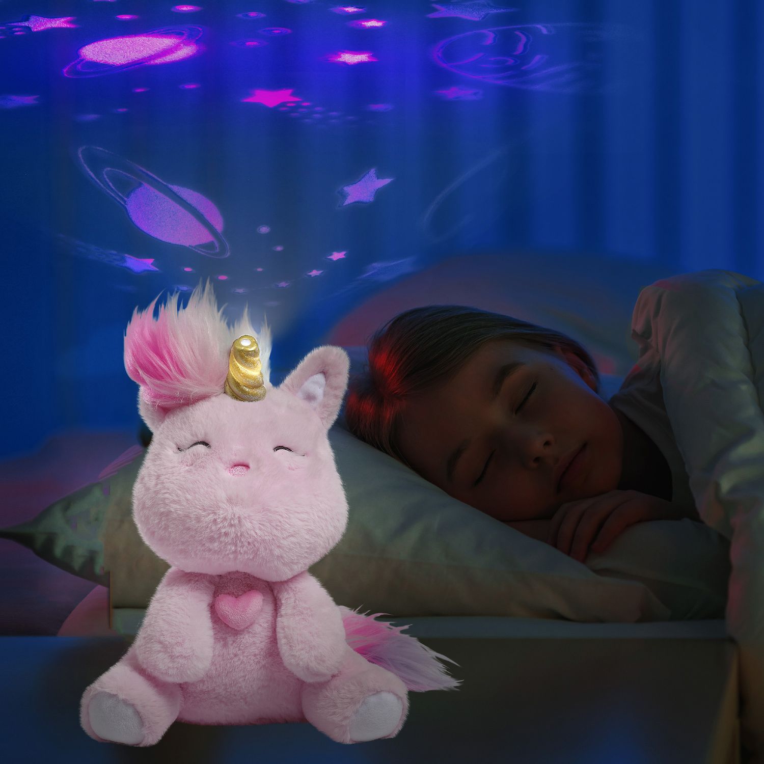 Gatto-unicorno peluche con luci LED e suoni - FAO Schwarz