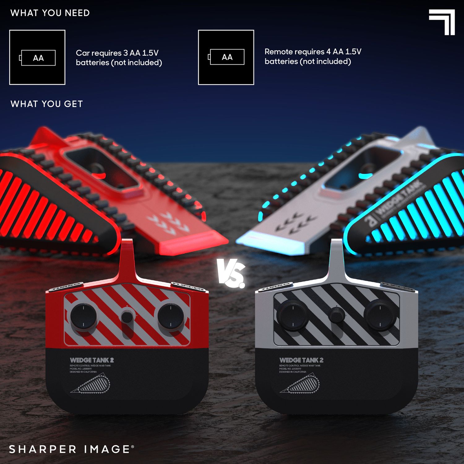 Set con 2 carri radiocomandati Battle Tracks - Sharper Image