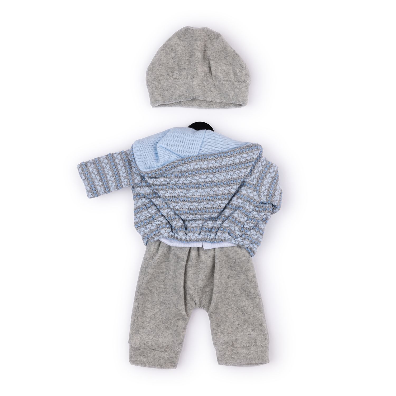 Completino casual con felpa grigio e azzurro per My FAO Doll 40cm - FAO Schwarz