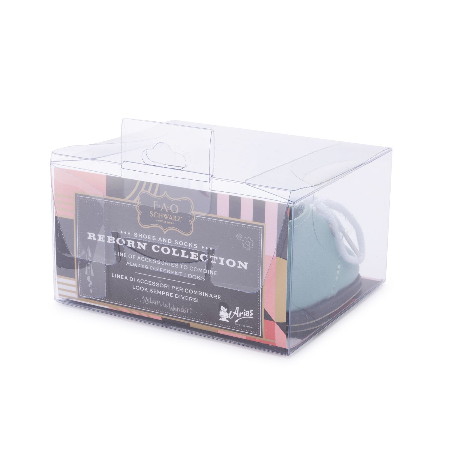 Scarponcino verde ottanio con lacci per My FAO Doll 40cm - FAO Schwarz