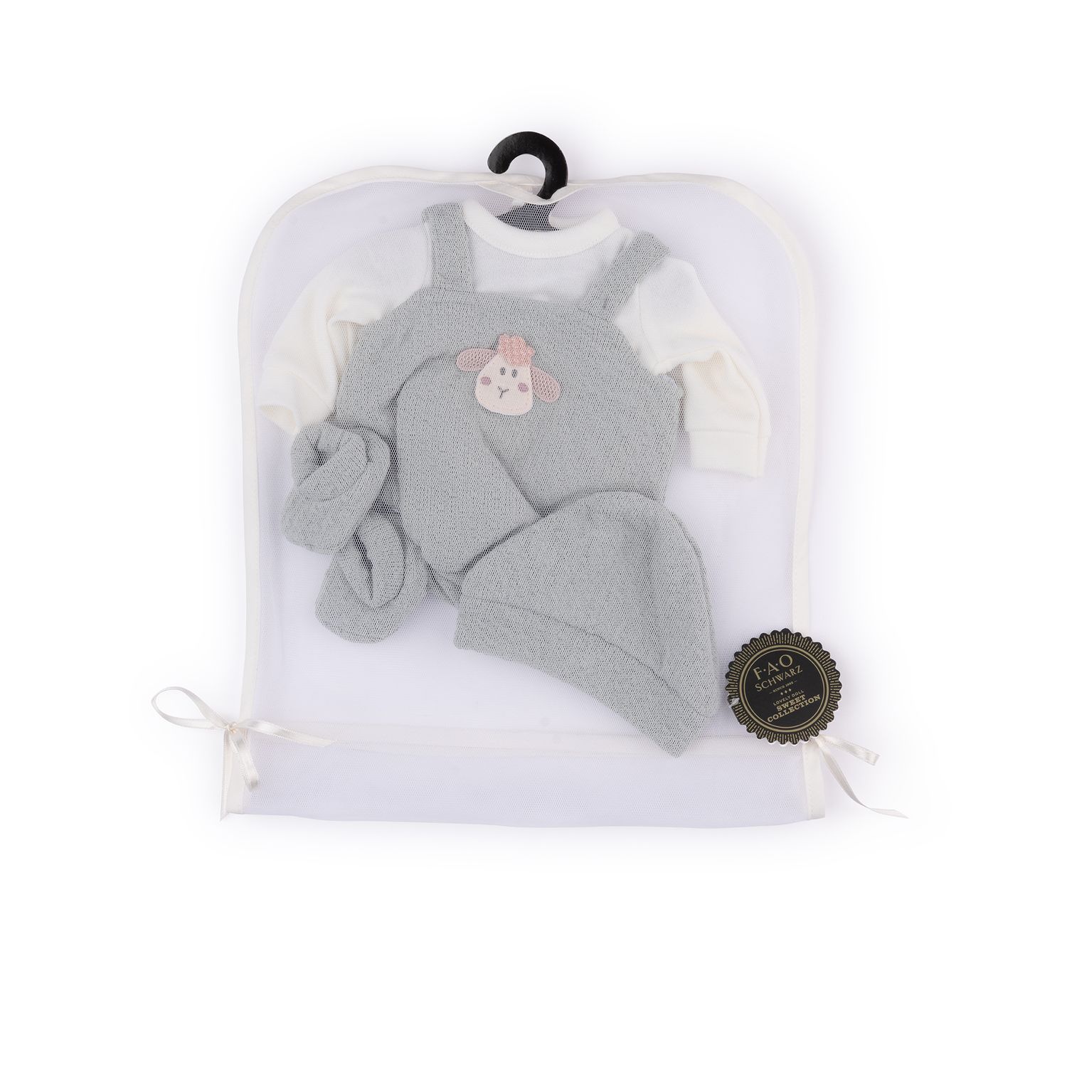 Salopette in tricot verde salvia per My FAO Doll 40cm - FAO Schwarz