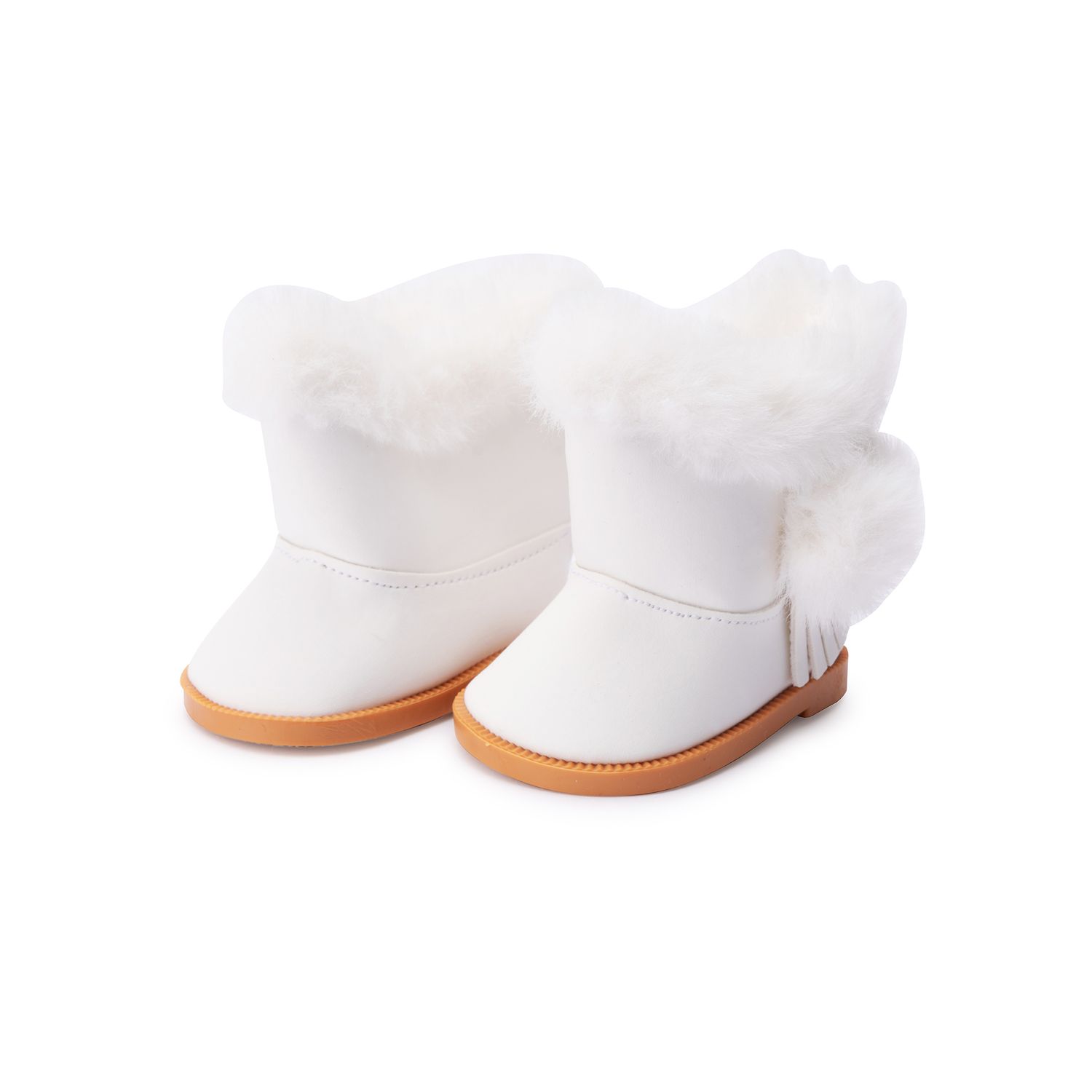 Stivaletto bianco con interno in finta pelliccia per My FAO Doll 40cm - FAO Schwarz