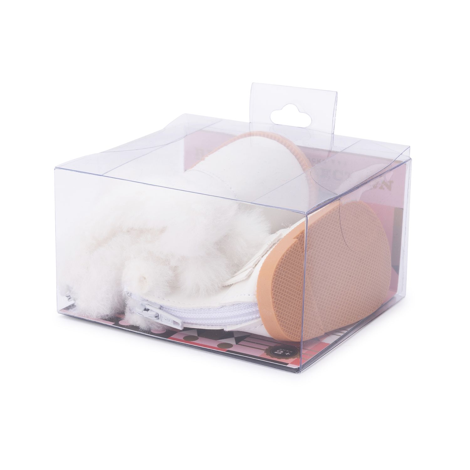 Stivaletto bianco con interno in finta pelliccia per My FAO Doll 40cm - FAO Schwarz