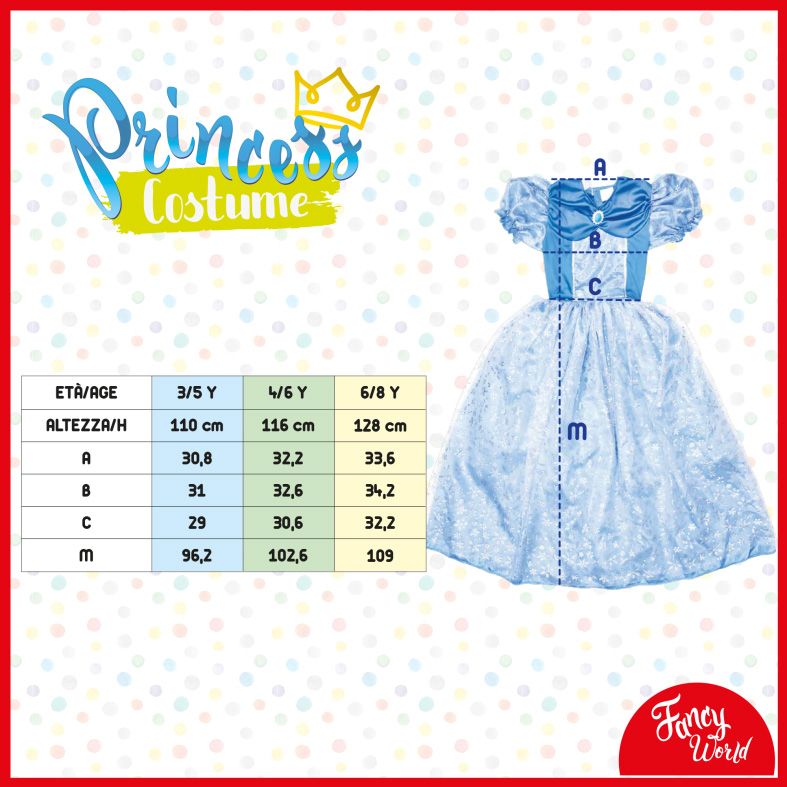 Costume Principessa del Ghiaccio da 3 a 8 anni - Fancy World