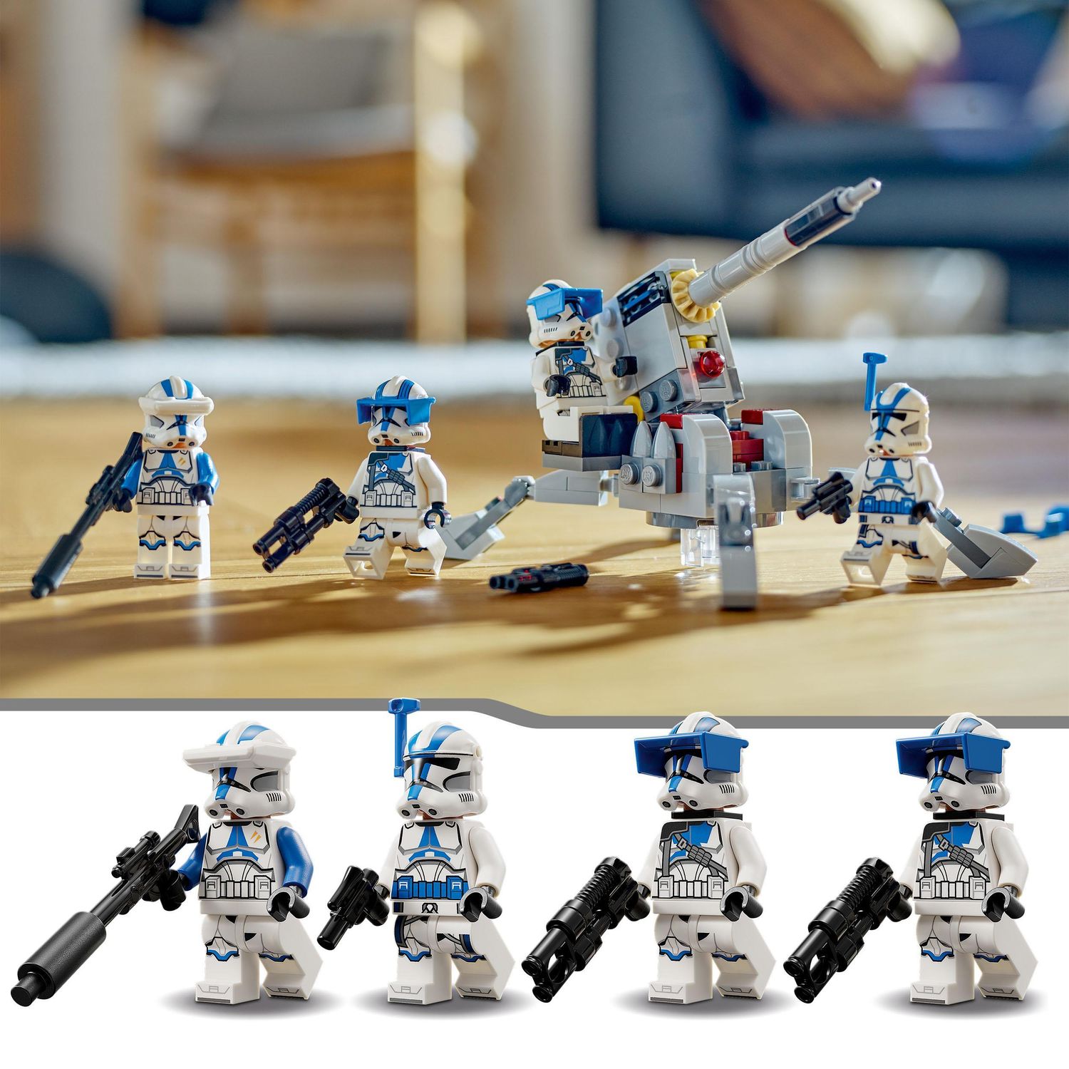 LEGO Star Wars 75345 Battle Pack Clone Troopers Legione 501 con Cannone AV-7 e 4 Personaggi - LEGO, Star Wars