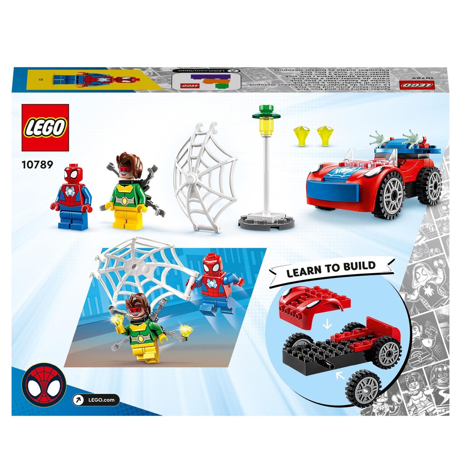 LEGO Marvel 10789 L’Auto di Spider-Man e Doc Ock, Spidey e i Suoi Fantastici Amici - LEGO, Marvel