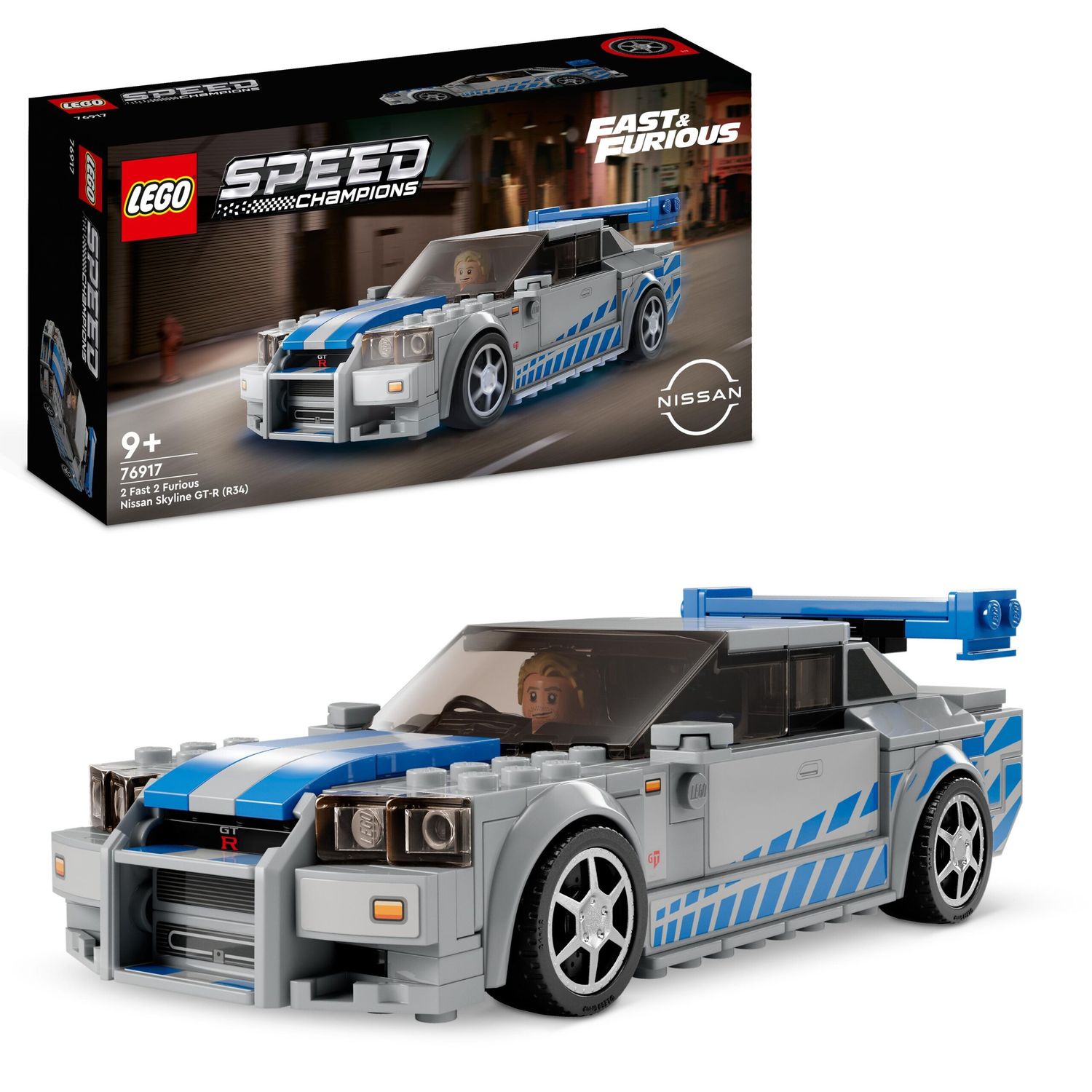 LEGO Speed Champions 76917 2 Fast 2 Furious Nissan Skyline GT-R (R34) - LEGO