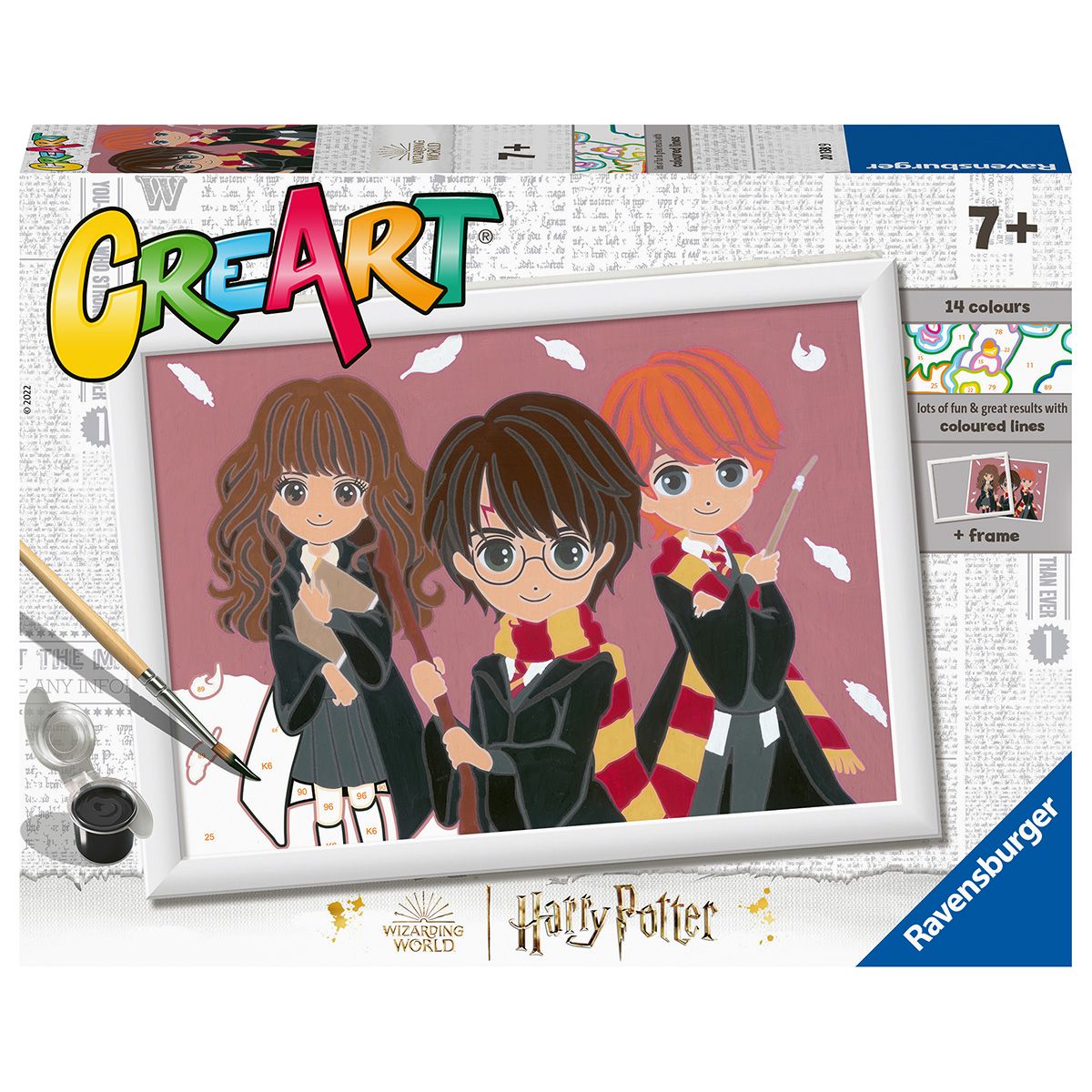 Creart Harry Potter: Il Trio Magico, Kit per dipingere con i numeri - Creart, Harry Potter