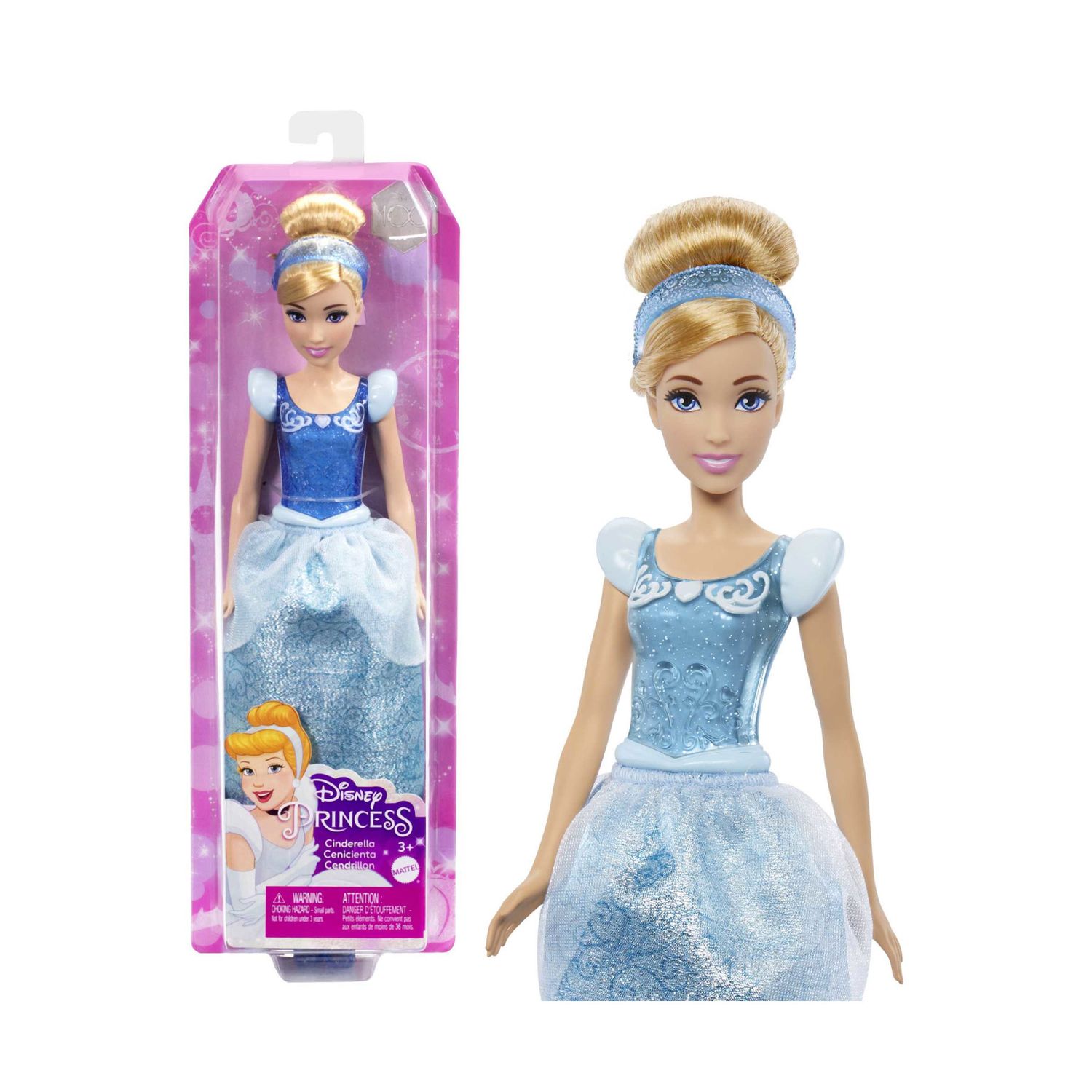 Cenerentola Bambola Snodata, con capi e accessori scintillanti, Disney Princess - Disney