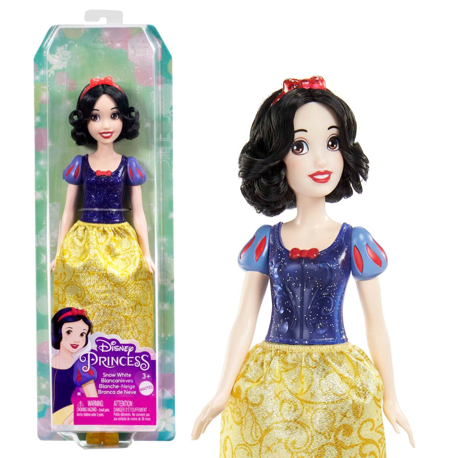 Biancaneve Bambola Snodata con capi e accessori scintillanti, Disney Princess - Disney