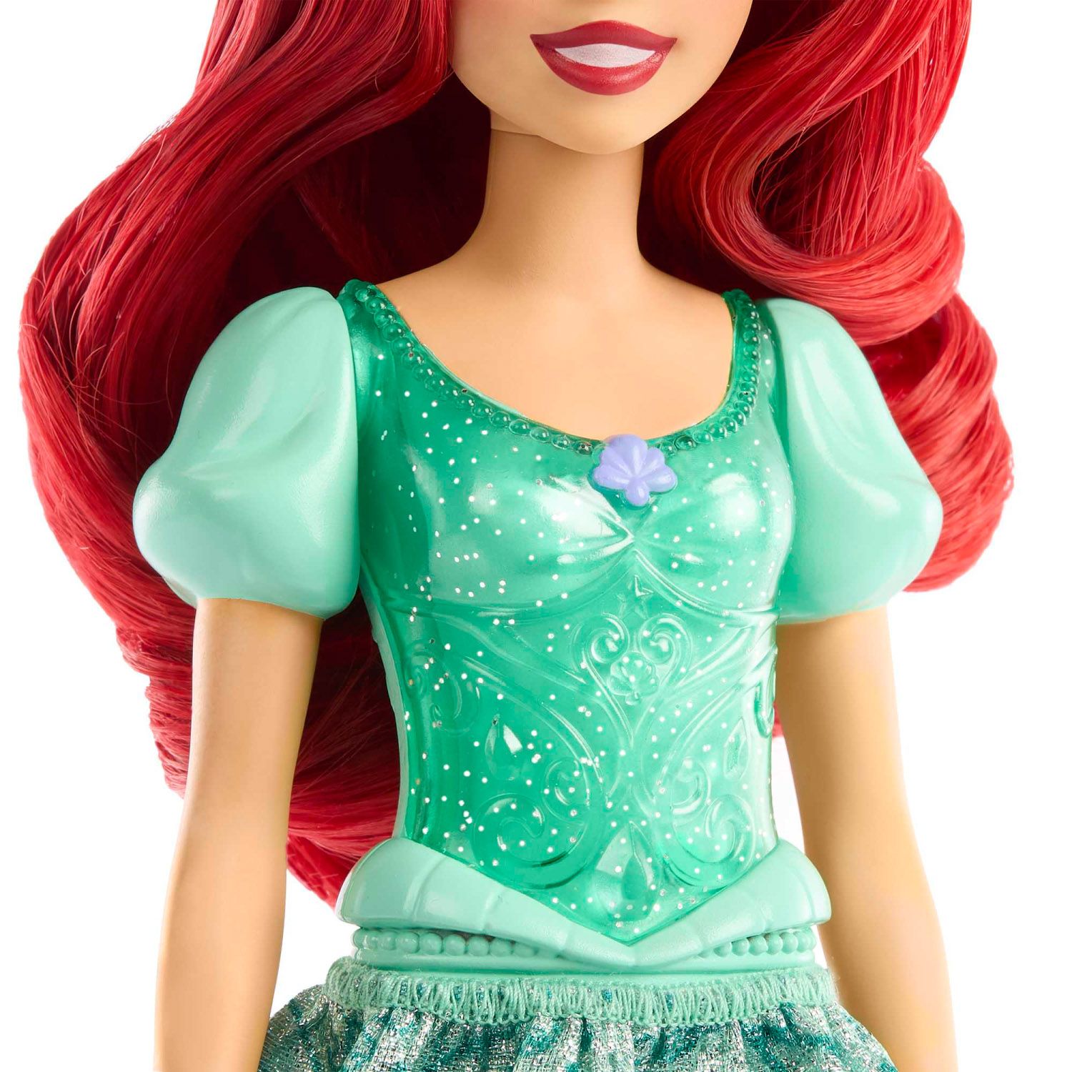 Ariel Bambola Snodata con capi e accessori scintillanti, Disney Princess - Disney