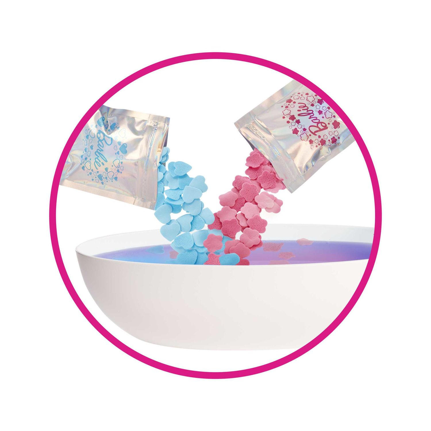 Barbie Vasca Relax Playset, Con 1 Bambola, 1 cucciolo e coriandoli di sapone colorati - Barbie