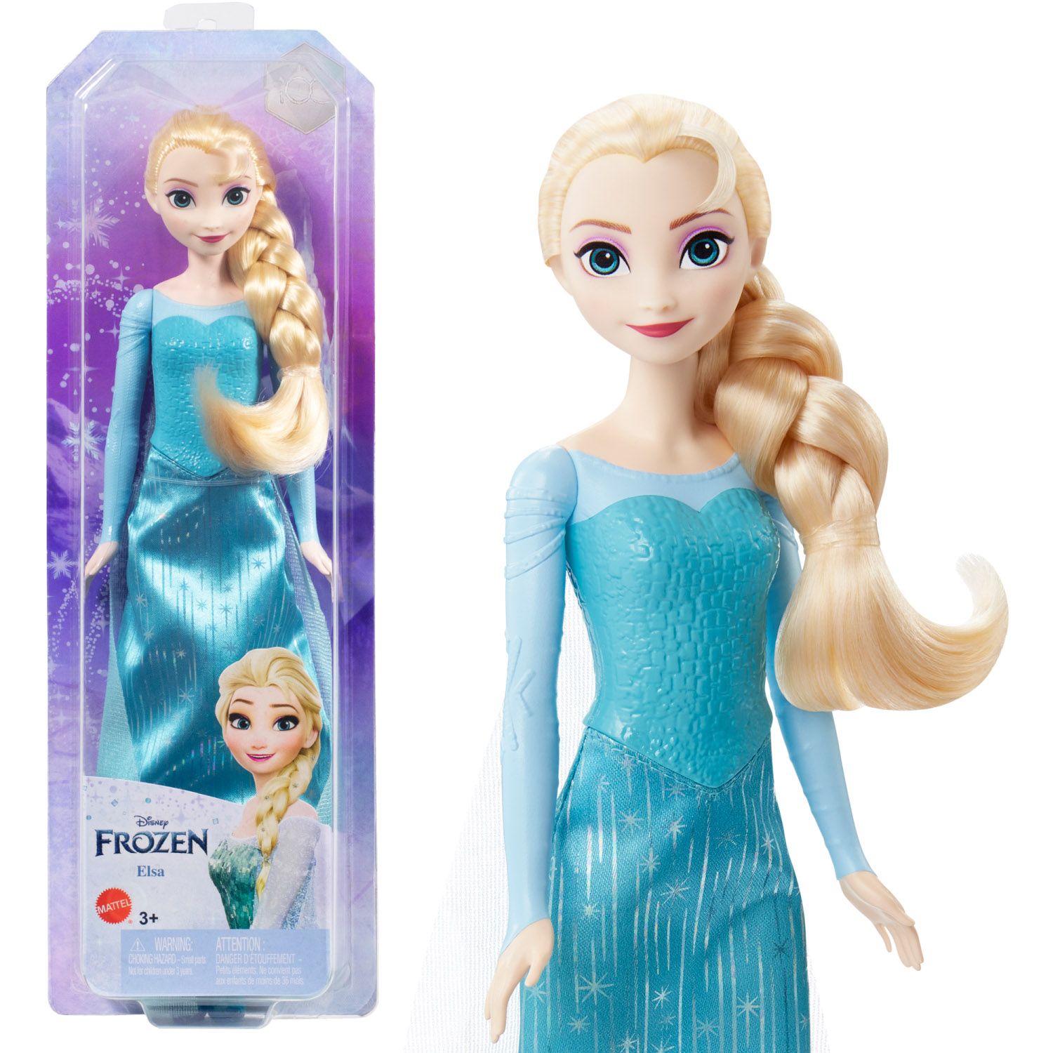 Elsa Bambola con abito esclusivo e accessori ispirati al film Disney Frozen, HLW47 - Disney