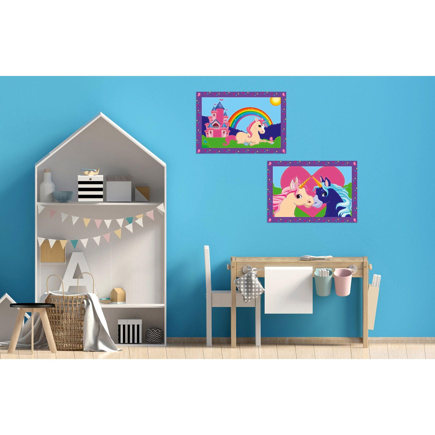 Creart Unicorni, Serie Junior, Kit per dipingere con i numeri - Creart