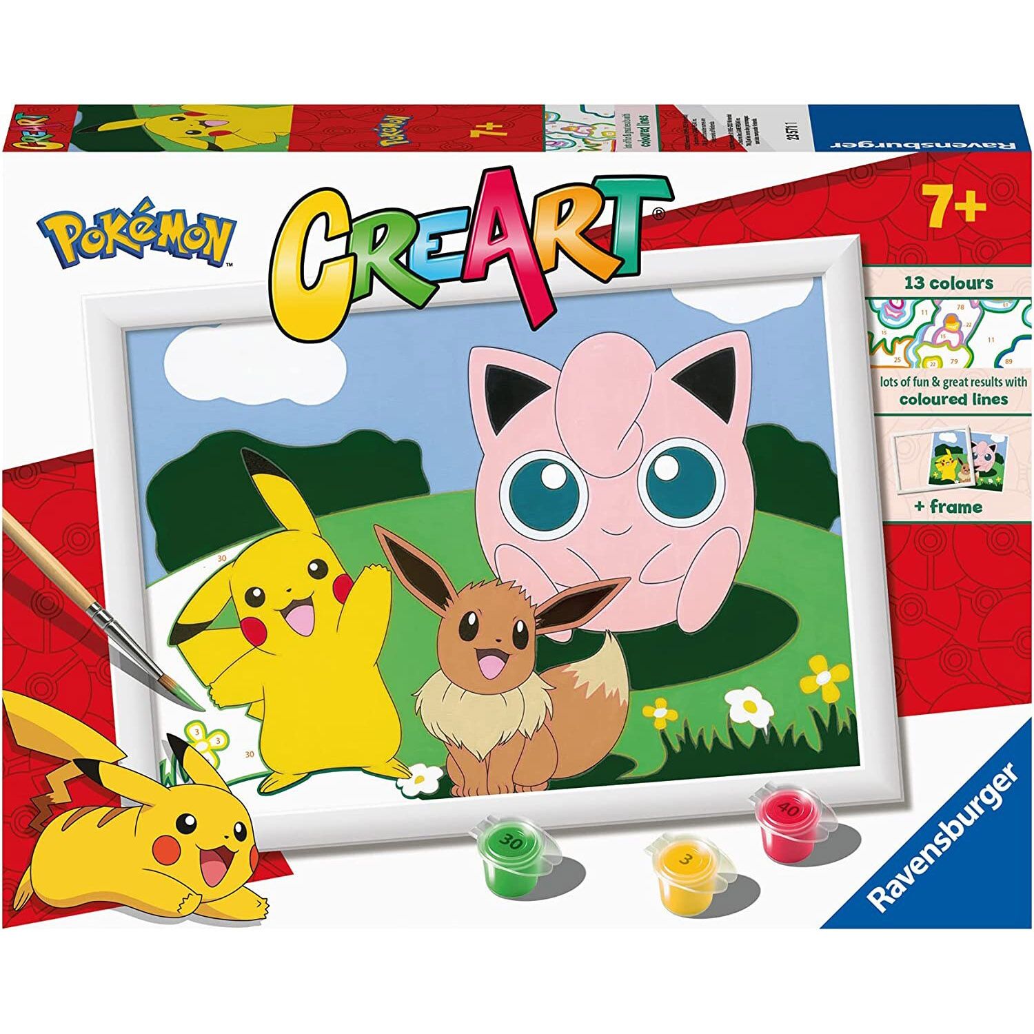Creart Pokémon Classics, Serie D, Kit per dipingere con i numeri - Creart, Pokémon