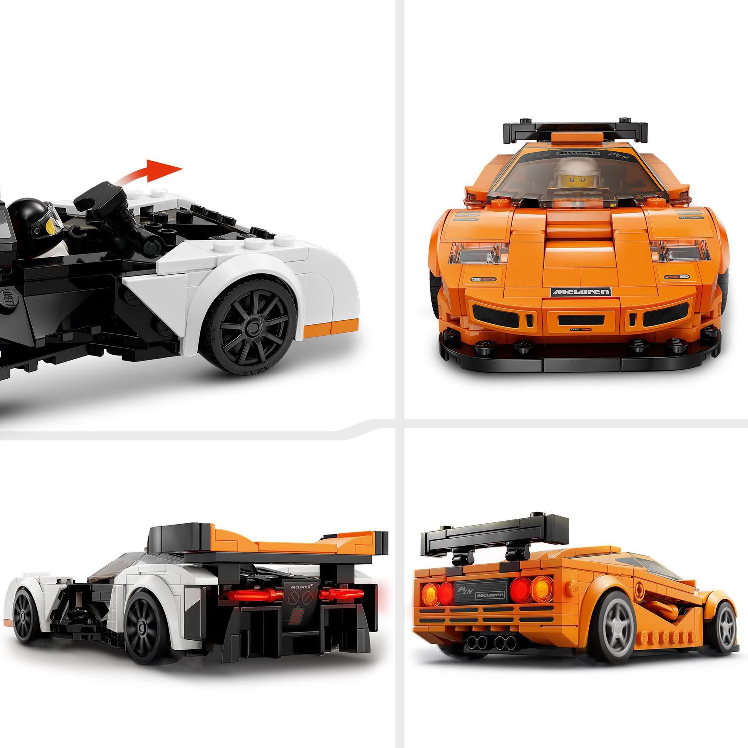 LEGO Speed Champions 76918 McLaren Solus GT & McLaren F1 LM, 2 modellini auto da costruire - LEGO