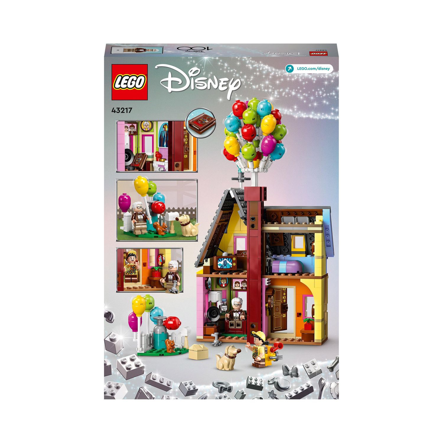 LEGO Disney e Pixar 43217 Casa di “Up”, con Palloncini e minifigures, Disney 100° Anniversario - Disney, LEGO