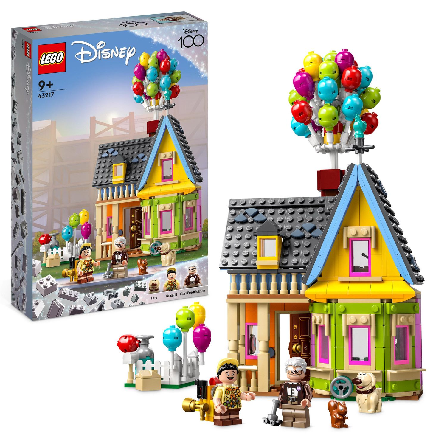 LEGO Disney e Pixar 43217 Casa di “Up”, con Palloncini e minifigures, Disney 100° Anniversario - Disney, LEGO