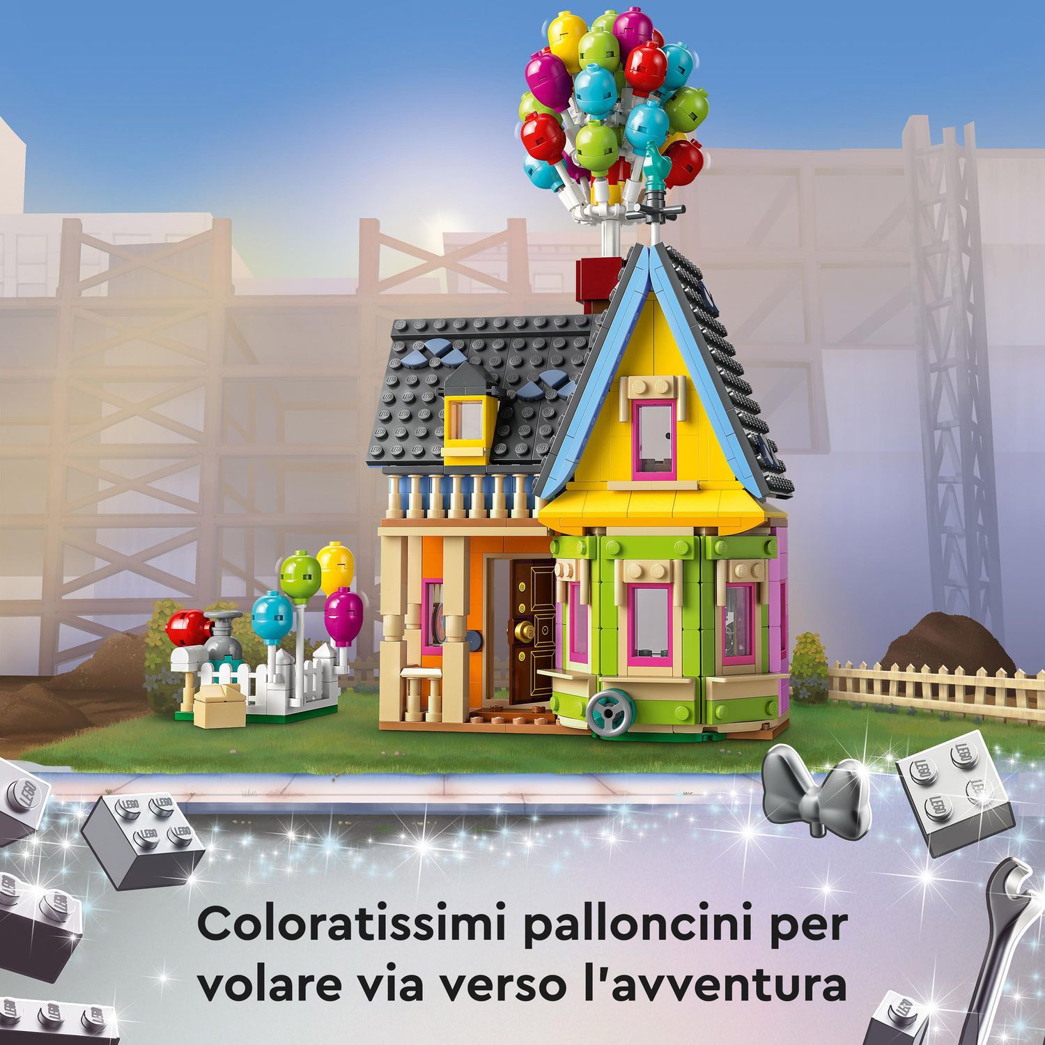 LEGO Disney e Pixar 43217 Casa di “Up”, con Palloncini e minifigures, Disney 100° Anniversario - Disney, LEGO