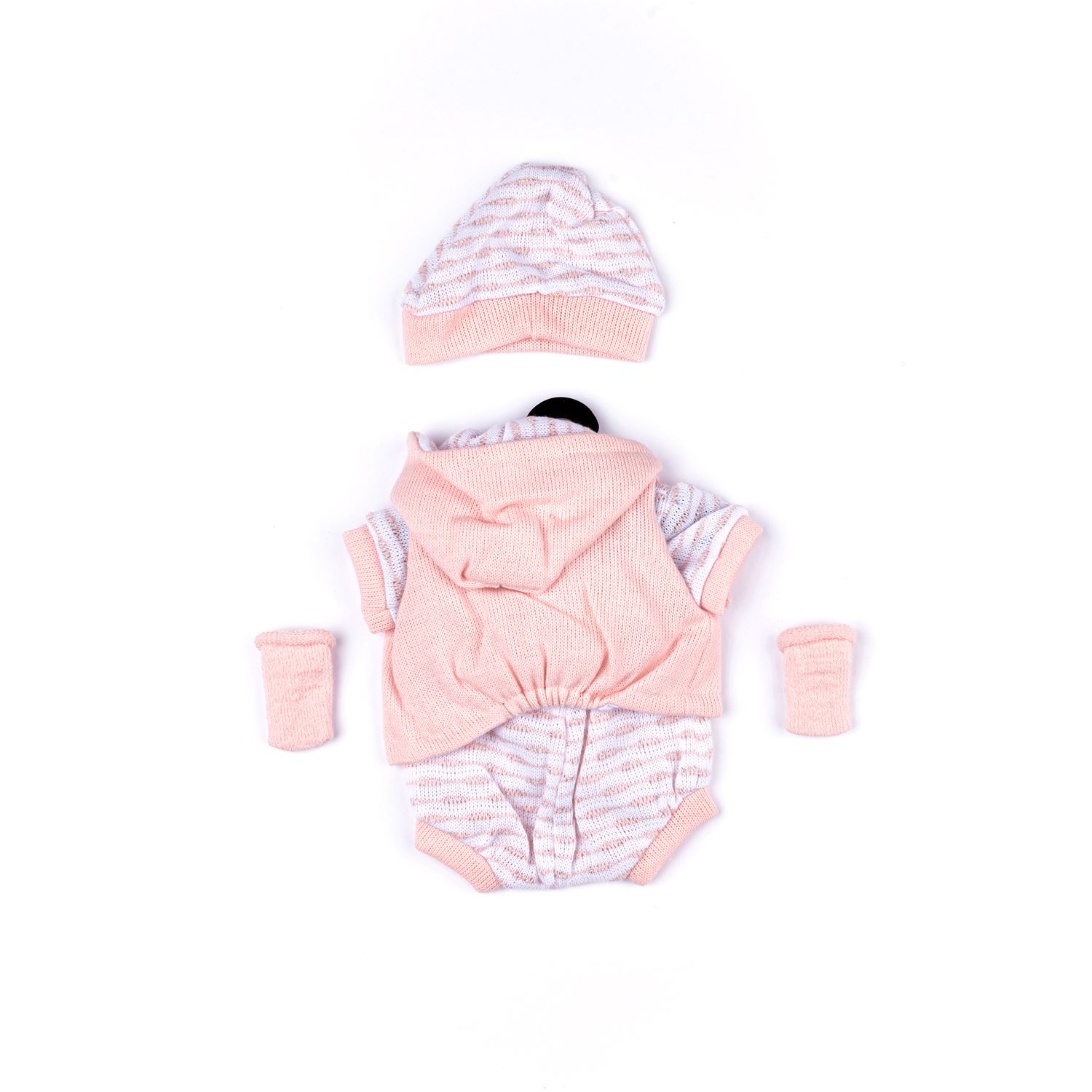Completo in tricot rosa con pagliaccetto, giacchino cappellino e calzini per My FAO Doll 40 cm - FAO Schwarz