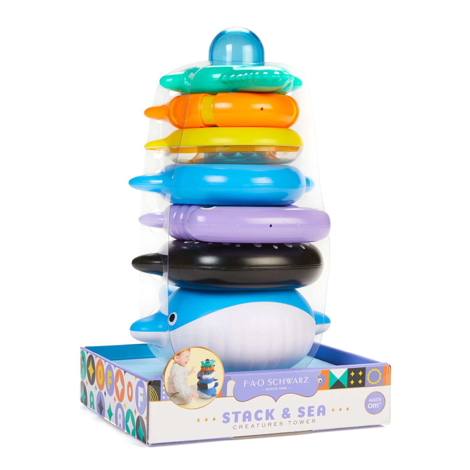 Anelli impilabili  Stack & Sea Creatures Tower - FAO Schwarz