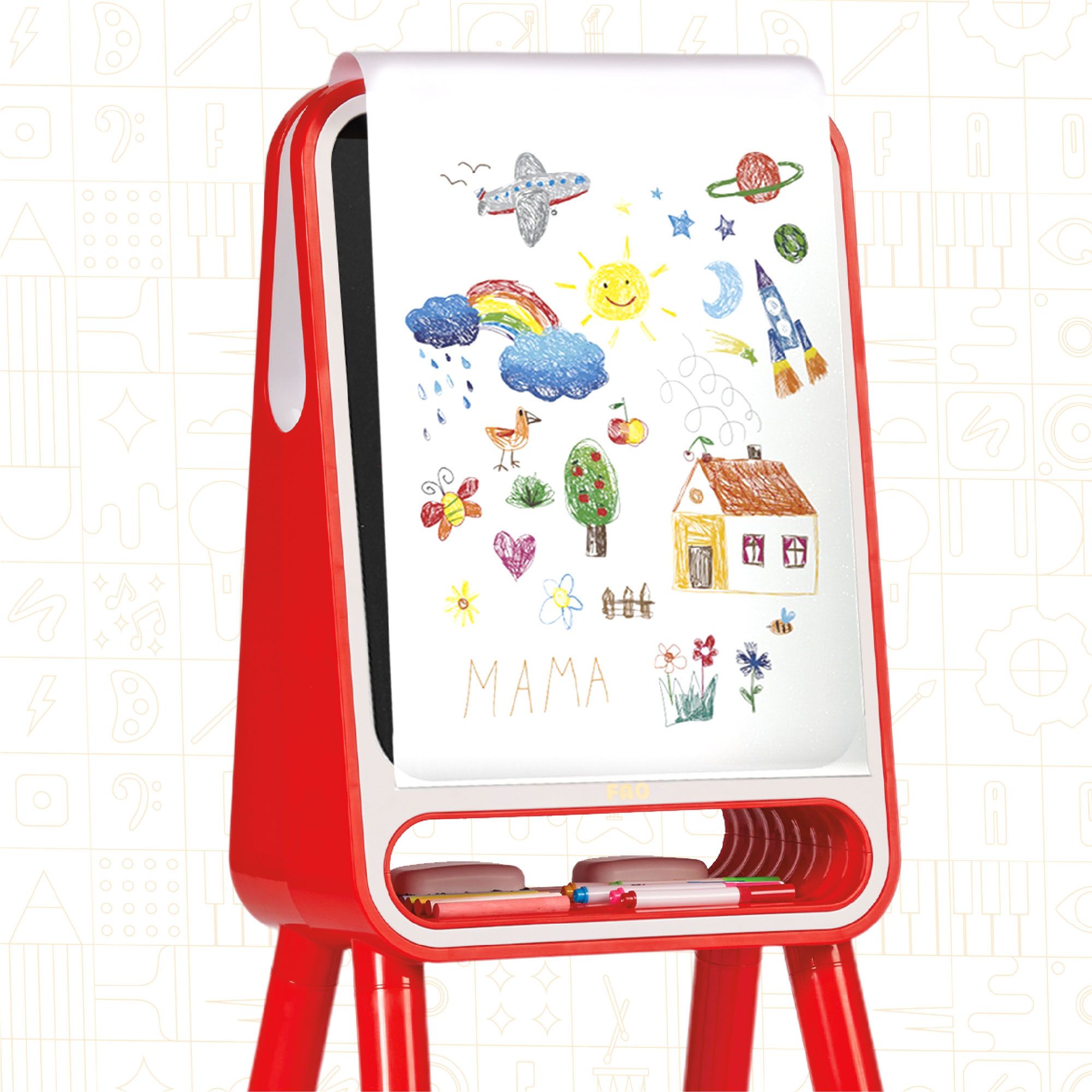 Lavagnetta con cavalletto Sketch & Glow 3-In-1 Art Studio - FAO Schwarz