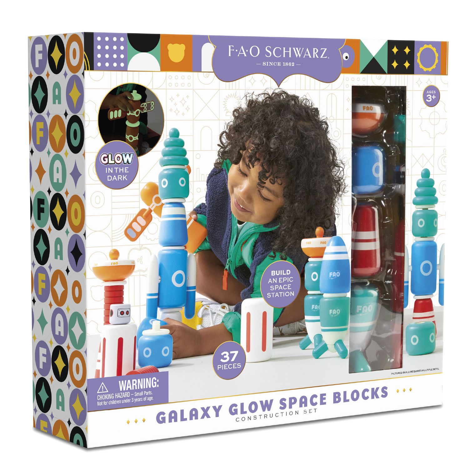 Set Costruzioni Galaxy Glow Space Blocks - FAO Schwarz