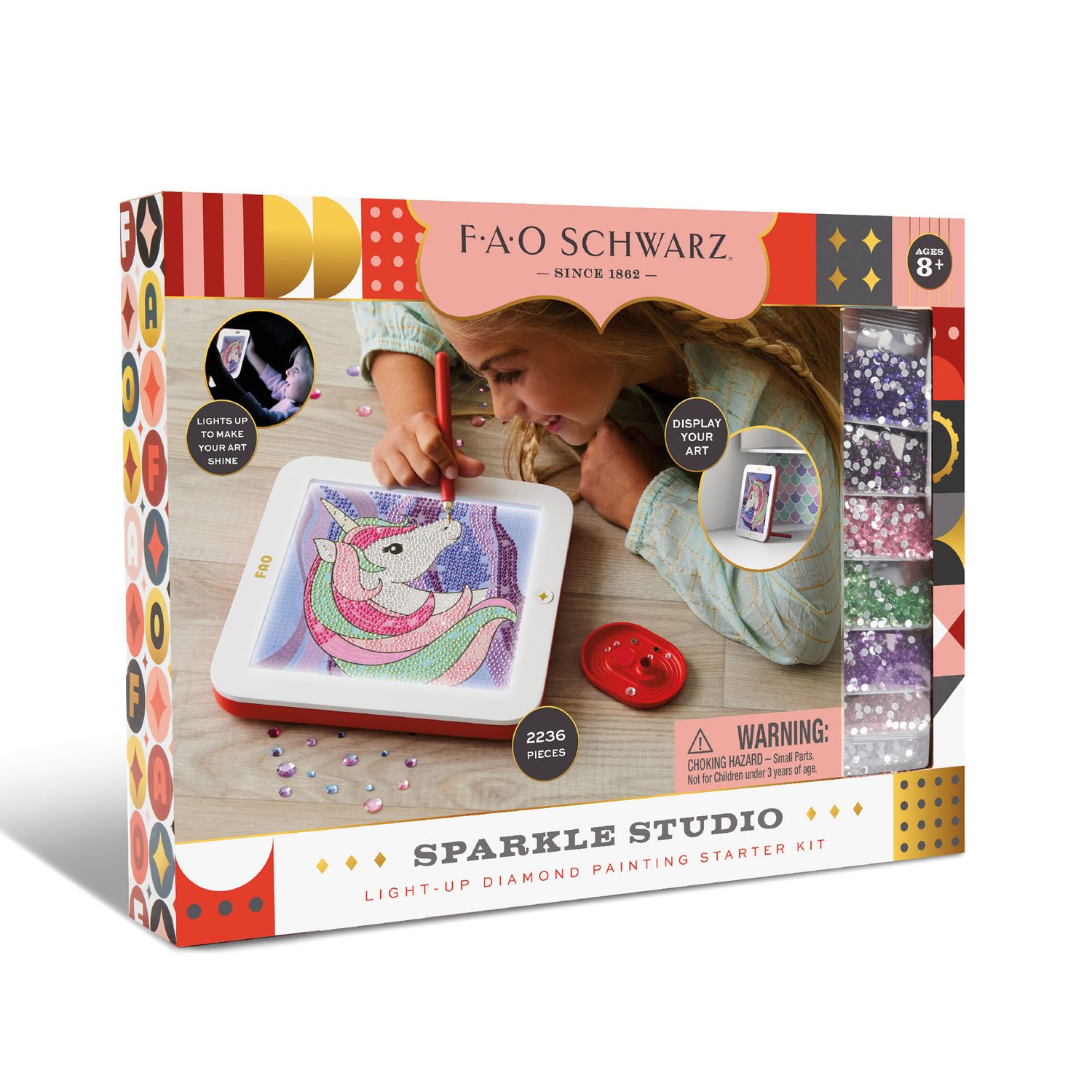 Kit per la Pittura Fai-da-Te con Diamanti a LED - FAO Schwarz