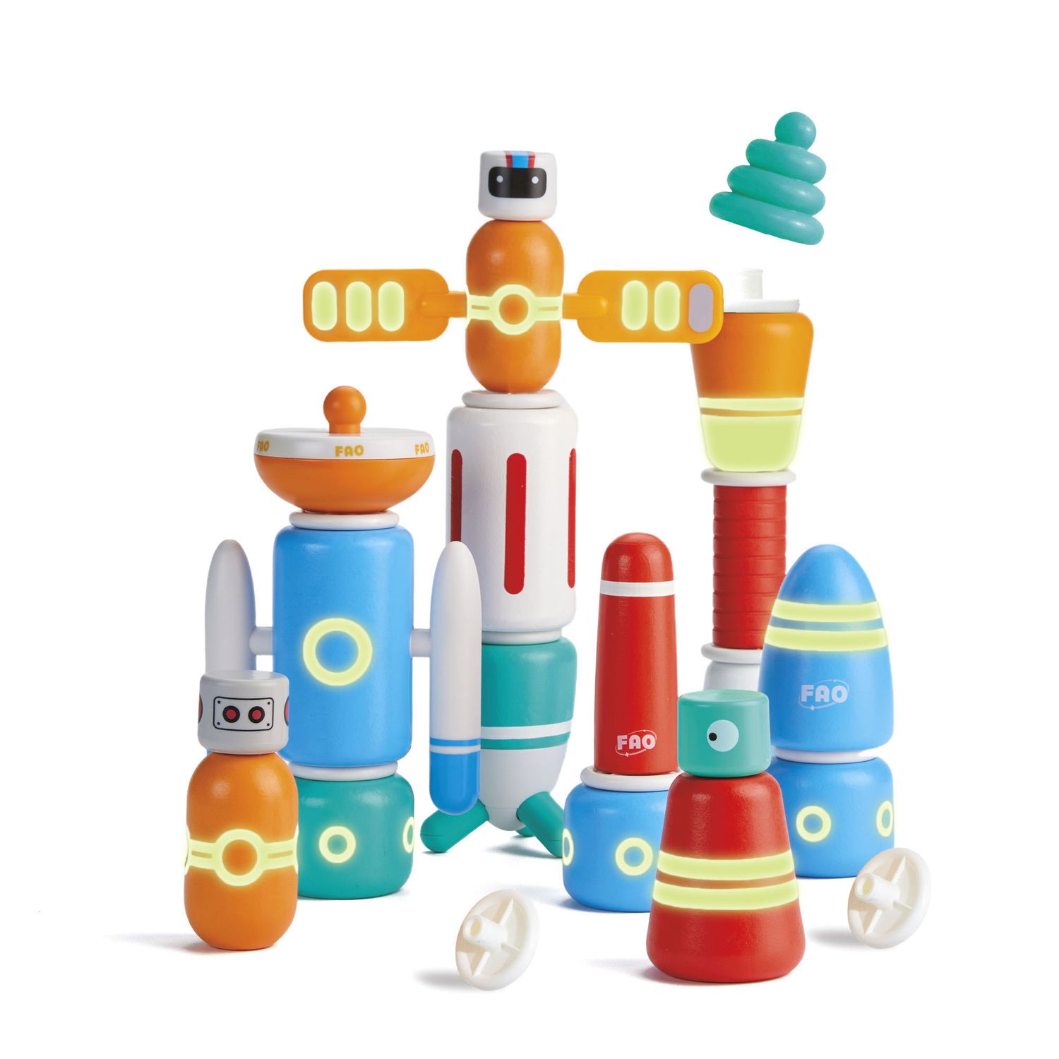 Set Costruzioni Galaxy Glow Space Blocks - FAO Schwarz