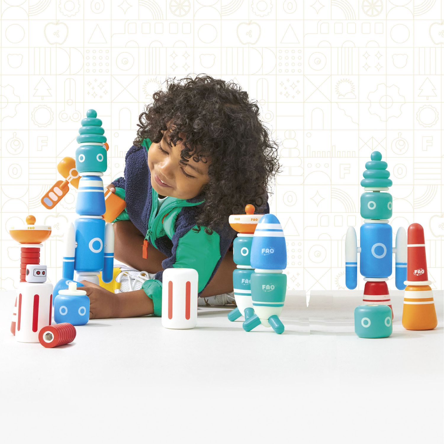Set Costruzioni Galaxy Glow Space Blocks - FAO Schwarz