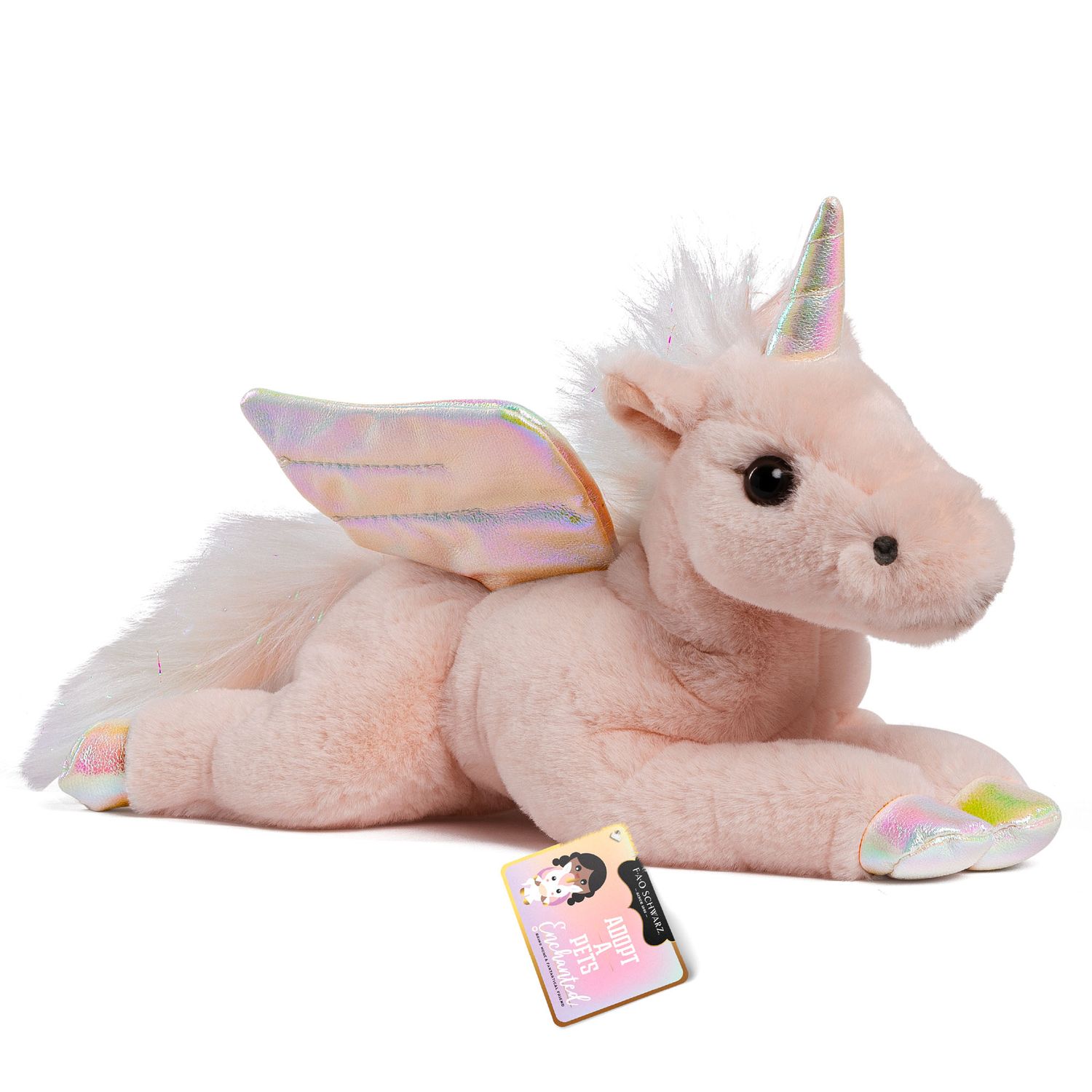Pegaso di Peluche Cuddly con Pelliccia Ultra Morbida, 38 cm - FAO Schwarz