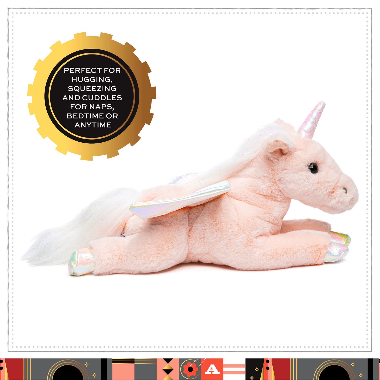 Pegaso di Peluche Cuddly con Pelliccia Ultra Morbida, 38 cm - FAO Schwarz
