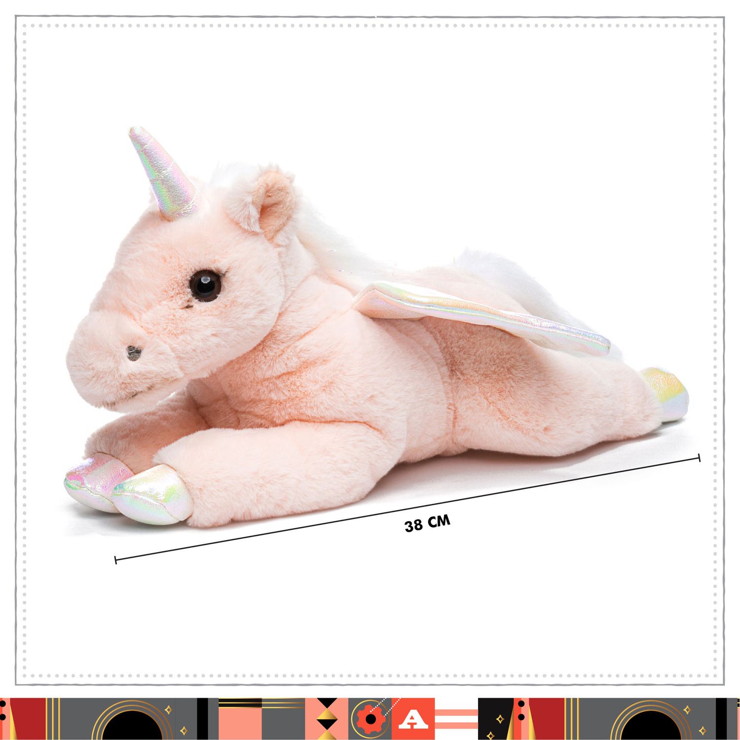 Pegaso di Peluche Cuddly con Pelliccia Ultra Morbida, 38 cm - FAO Schwarz