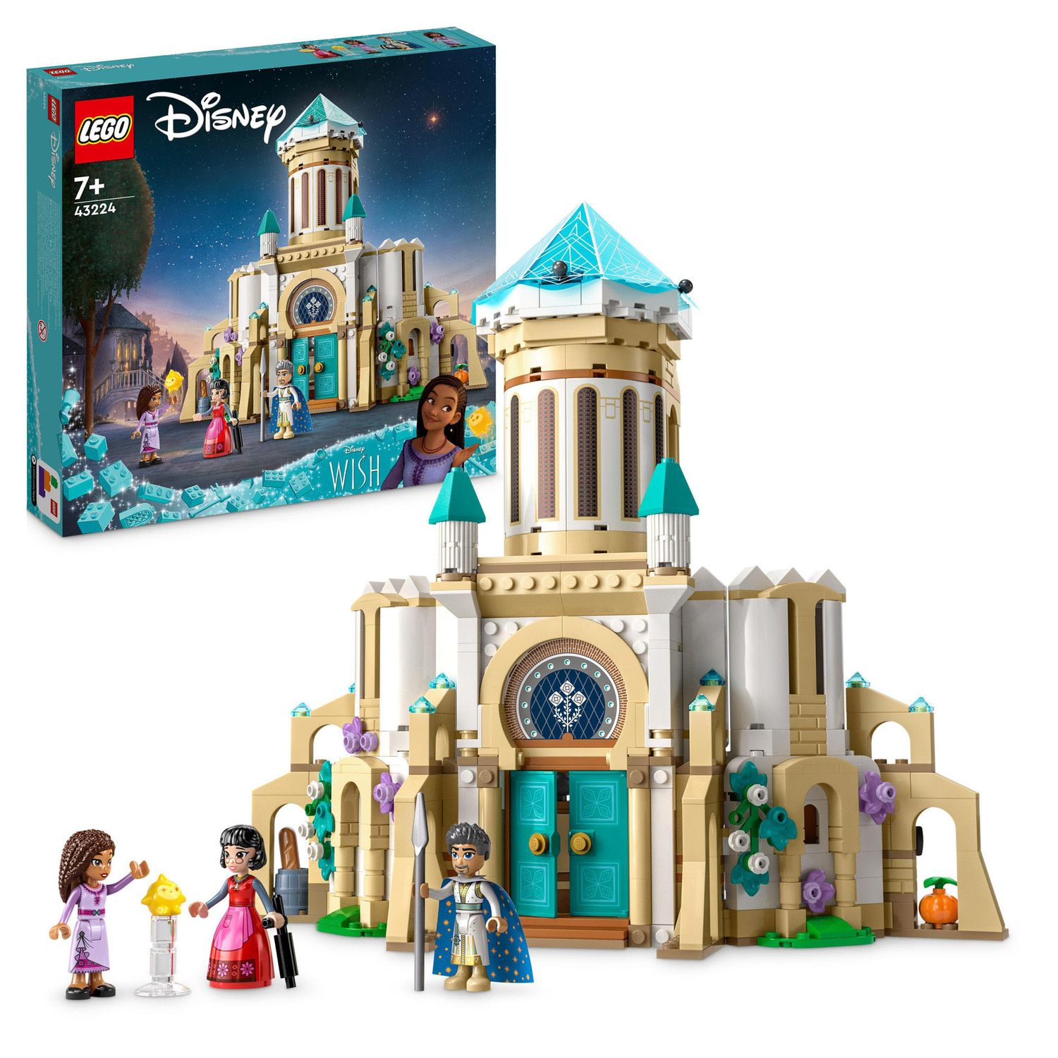 LEGO Disney Wish 43224 Il Castello di Re Magnifico, Gioco da Costruire dal Film Wish con Mini Bamboline - Disney, LEGO