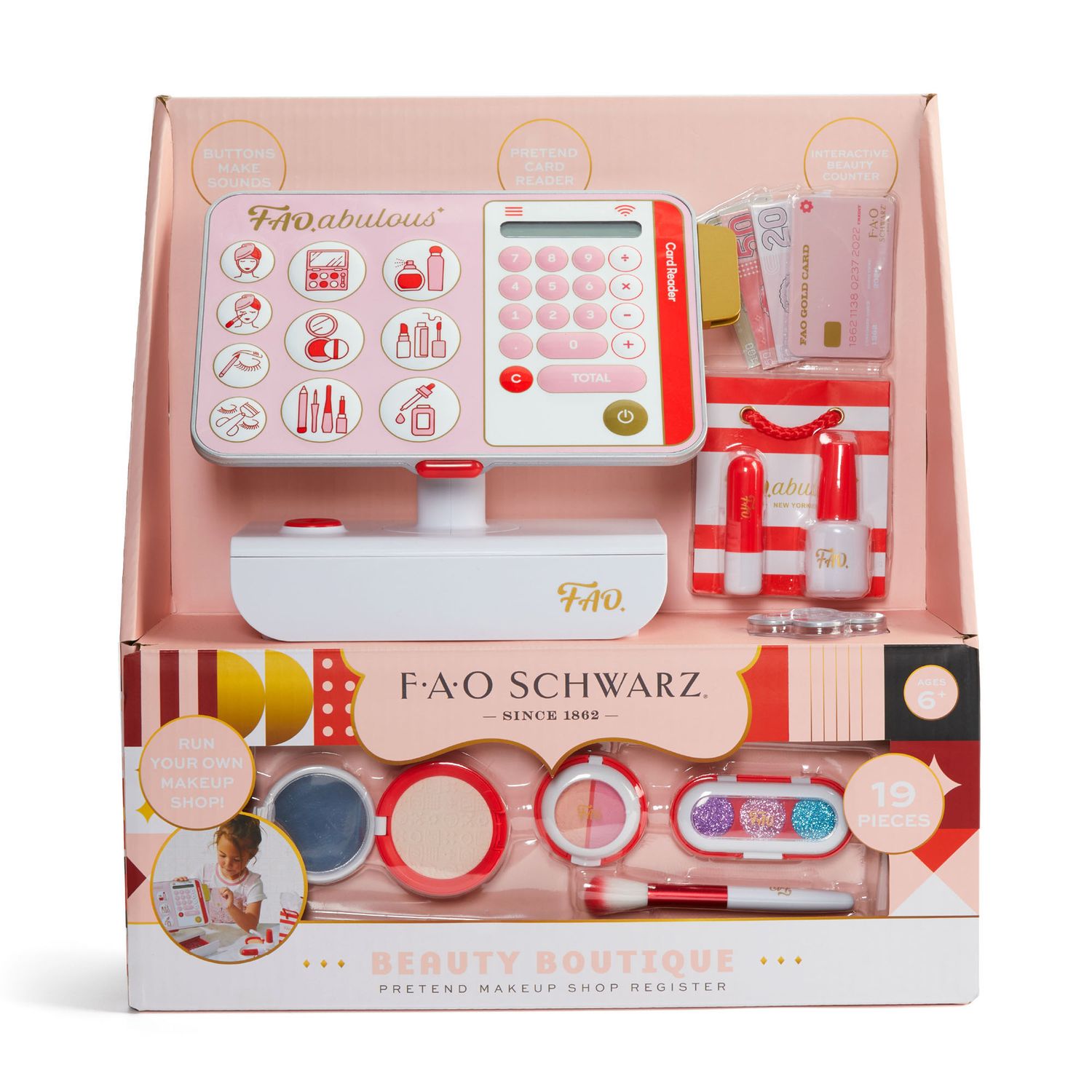 Registratore di cassa Beauty Boutique Pretend Makeup - FAO Schwarz